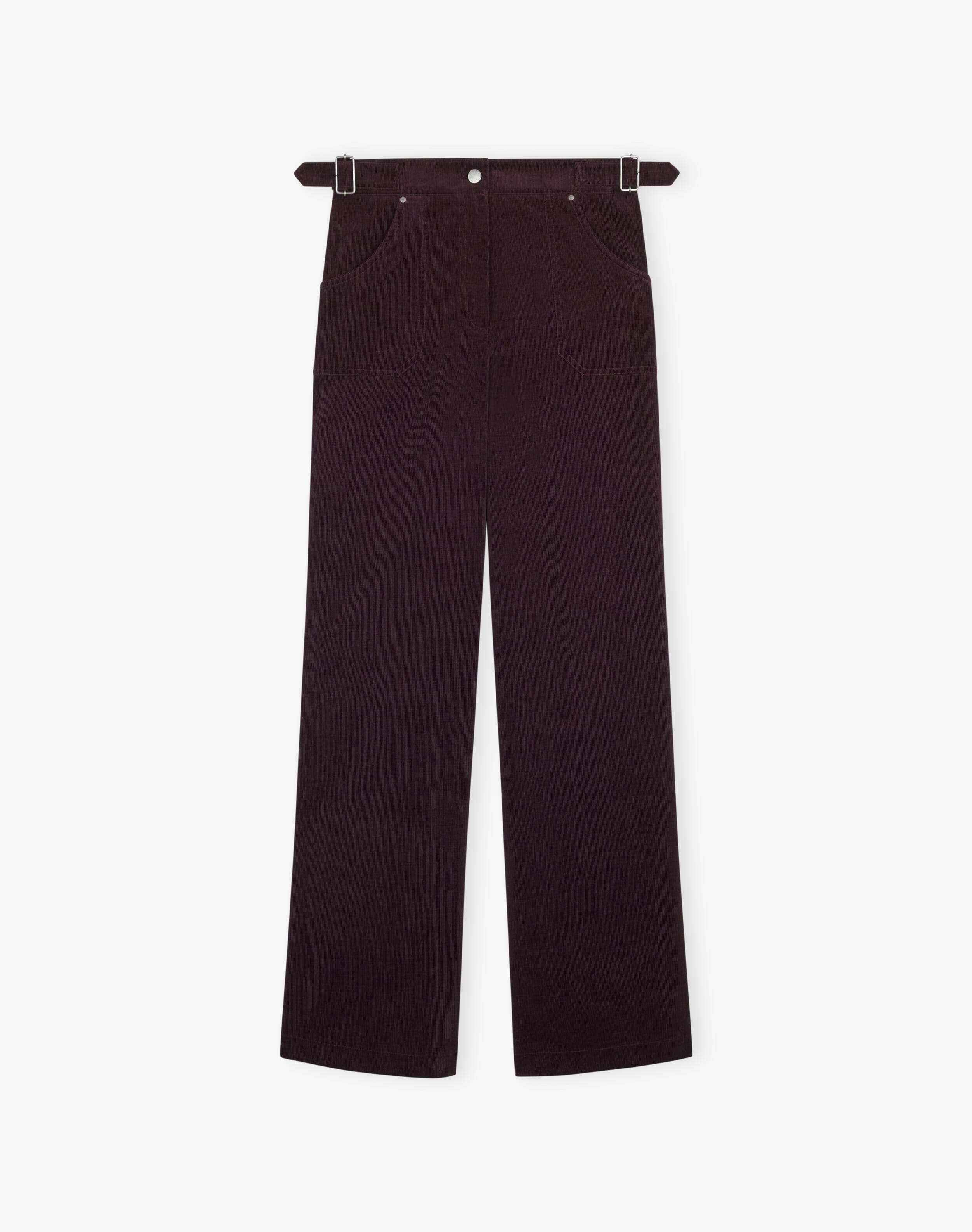 Organic Needlecord High Waist Trousers