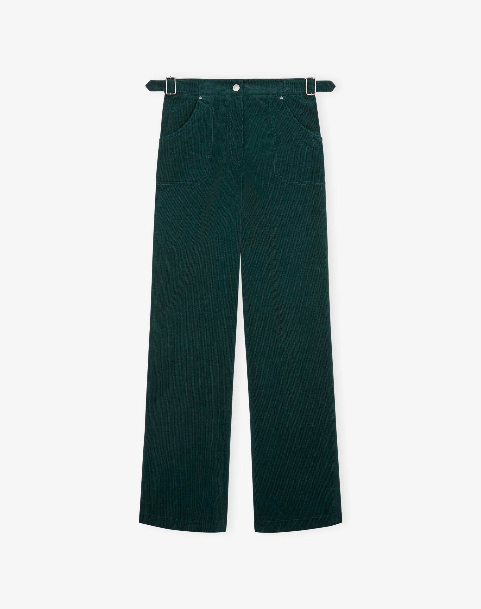 Organic Needlecord High Waist Trousers