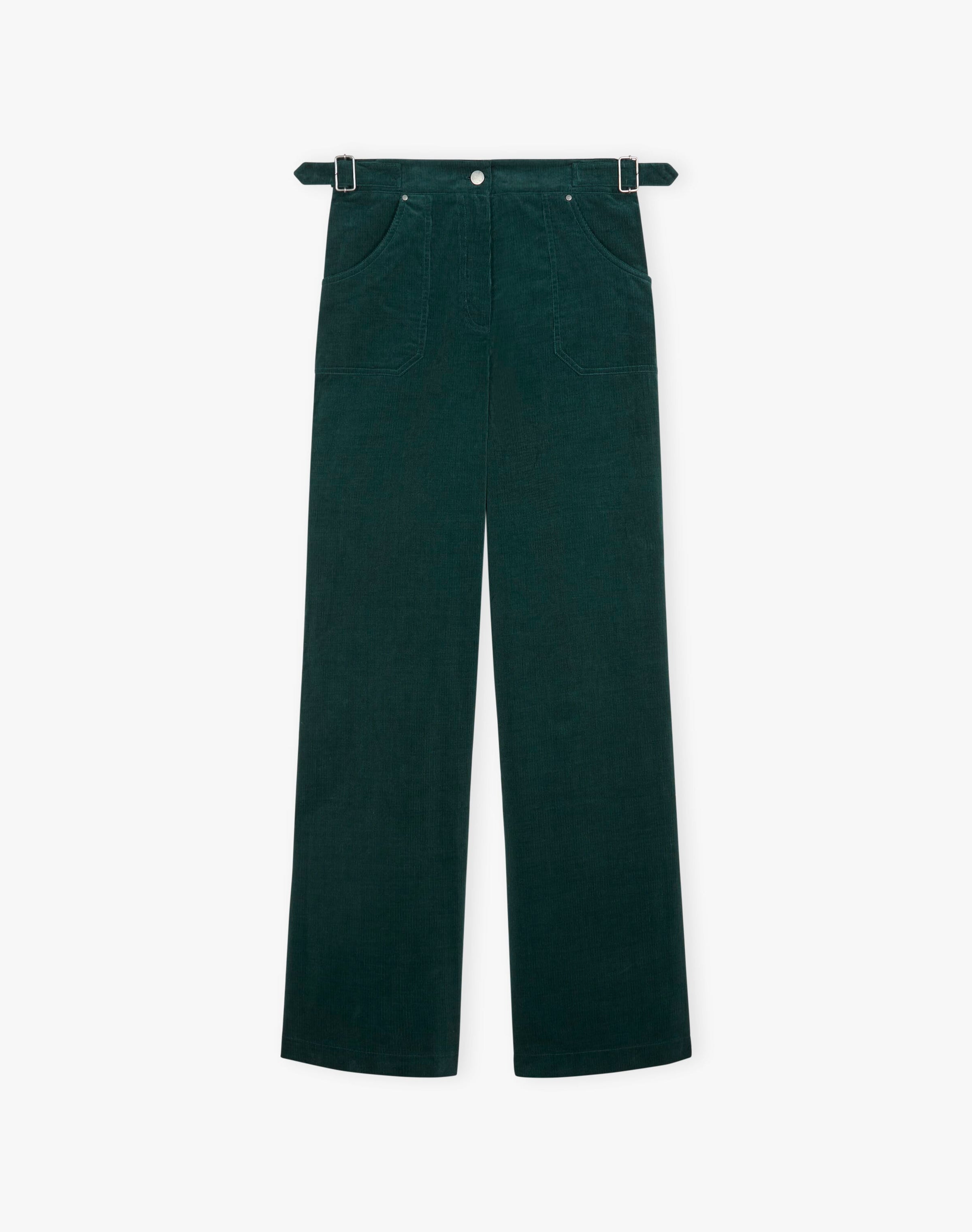 Organic Needlecord High Waist Trousers