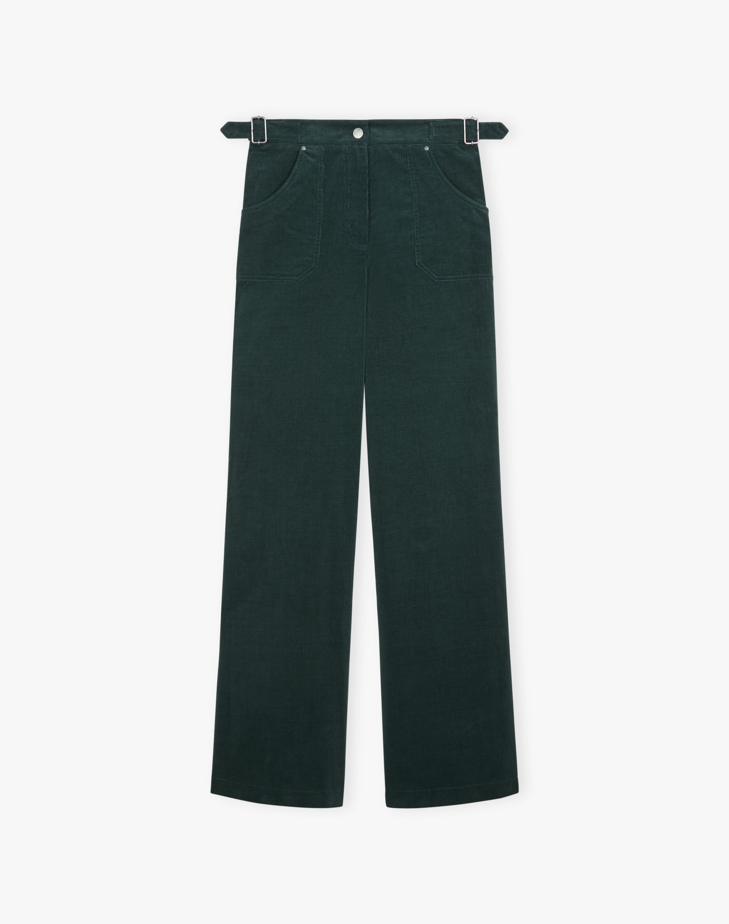 Organic Needlecord High Waist Trousers
