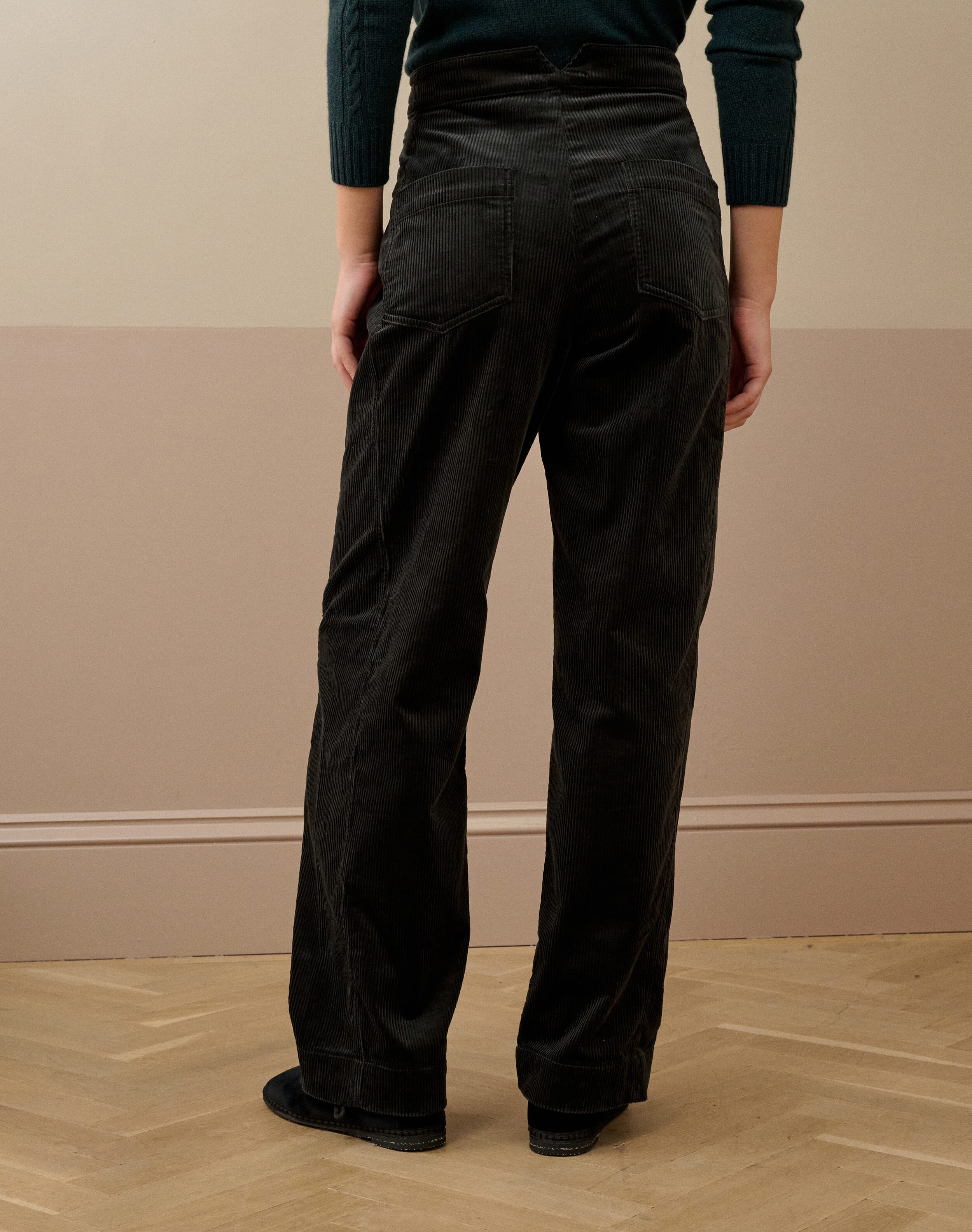 Organic Corduroy Barrel Leg Trousers