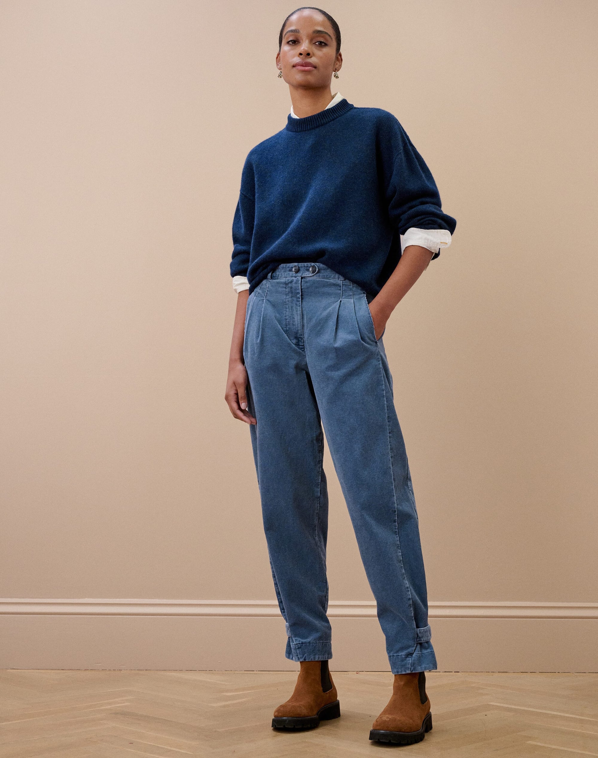 Laundered Organic Cord Cargo Trousers