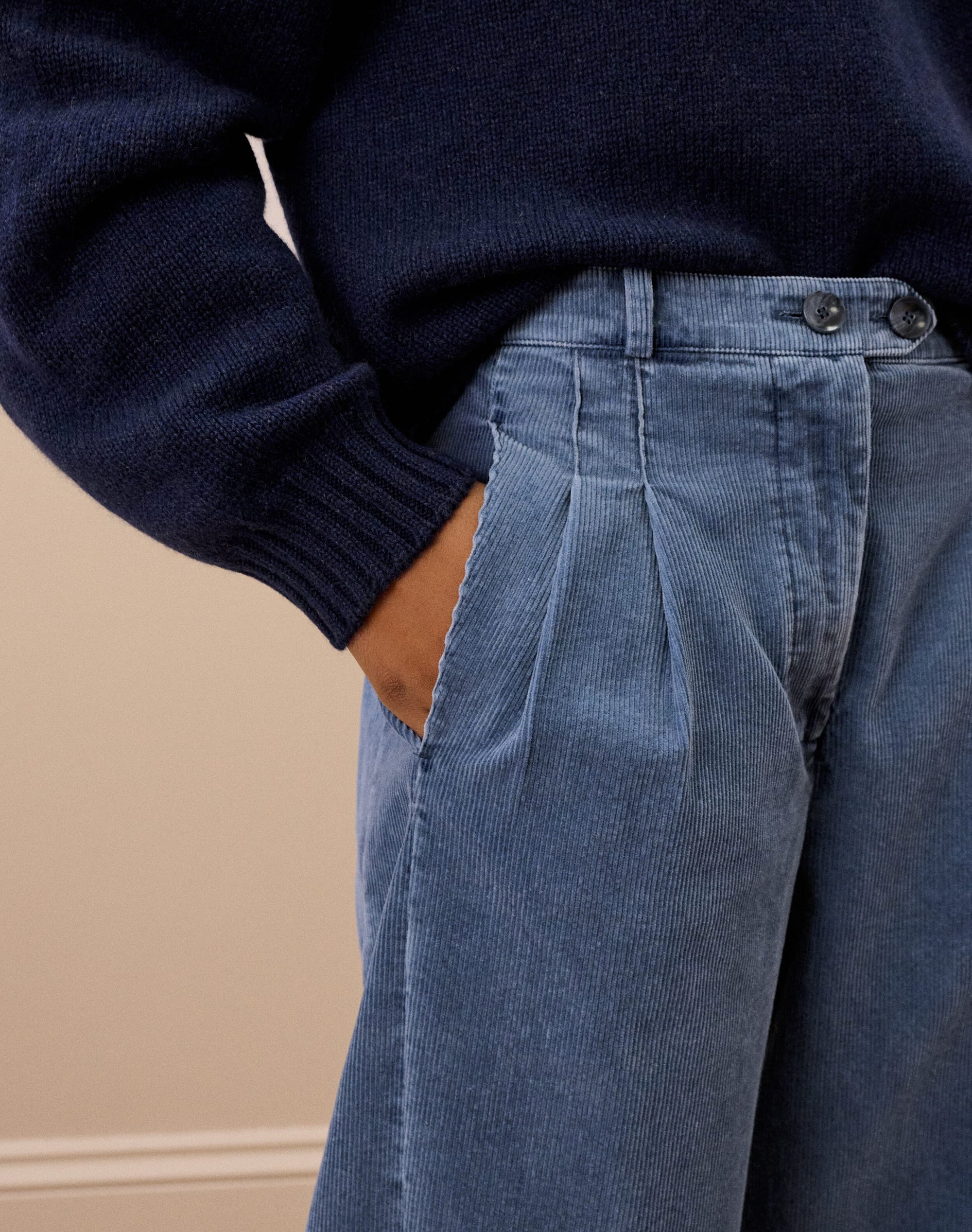 Laundered Organic Cord Cargo Trousers