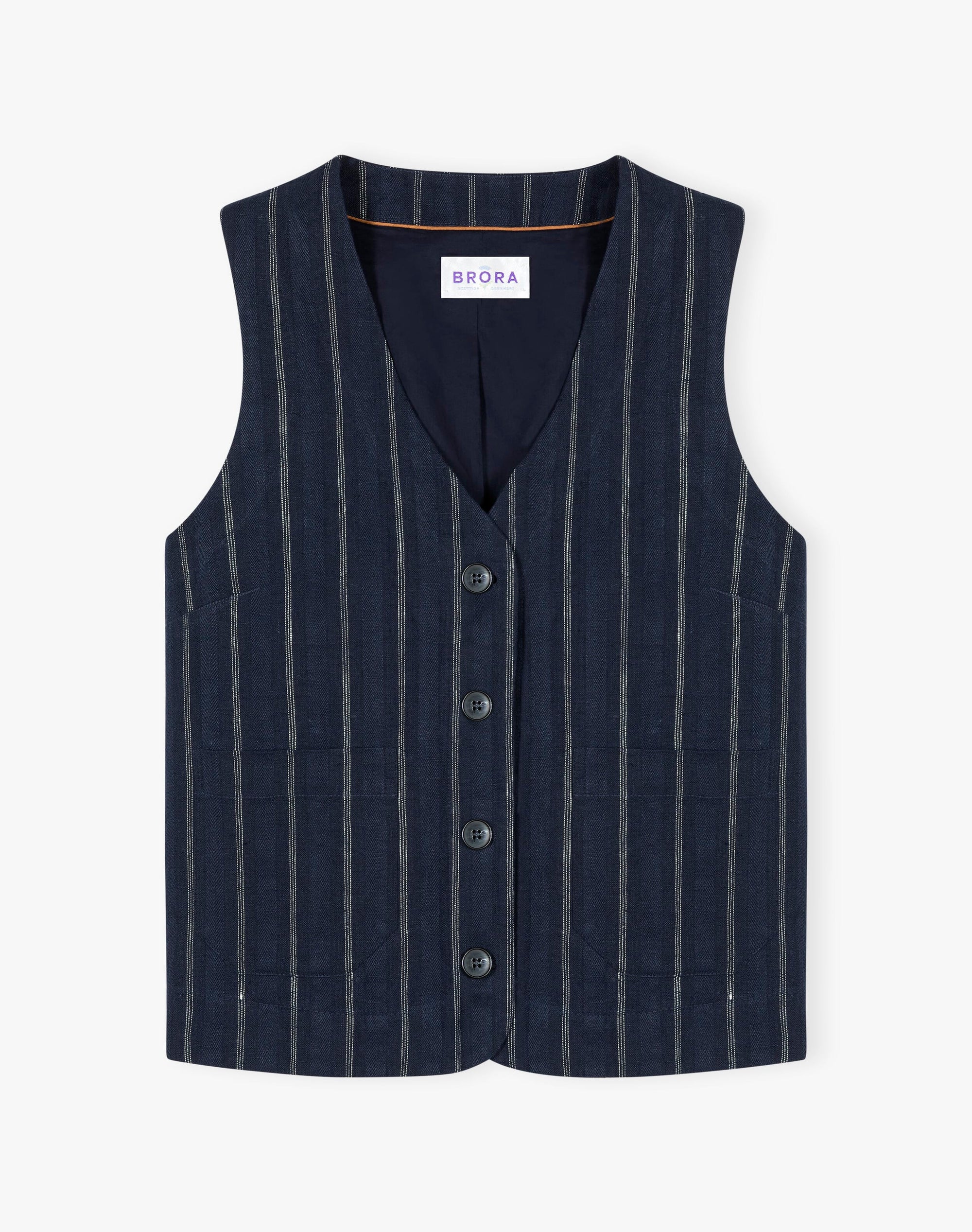 Stripe Linen Waistcoat