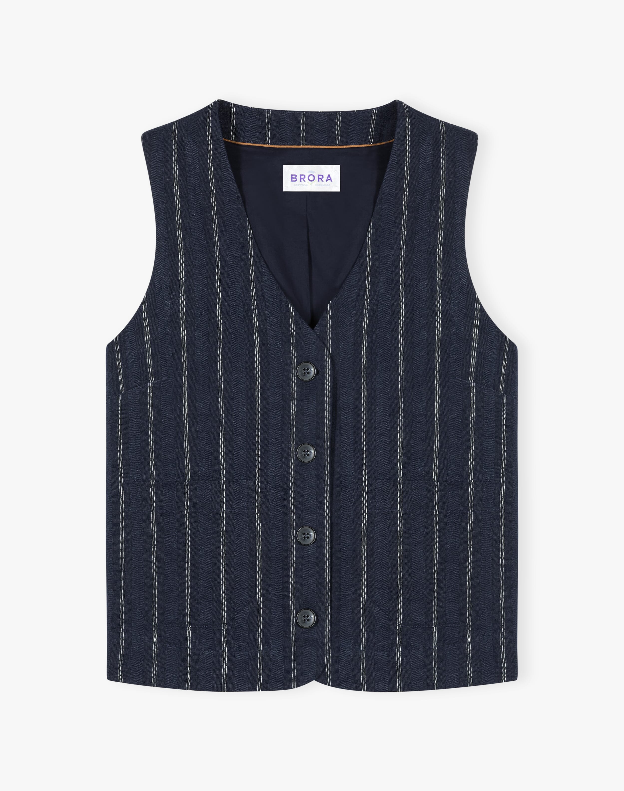 Stripe Linen Waistcoat