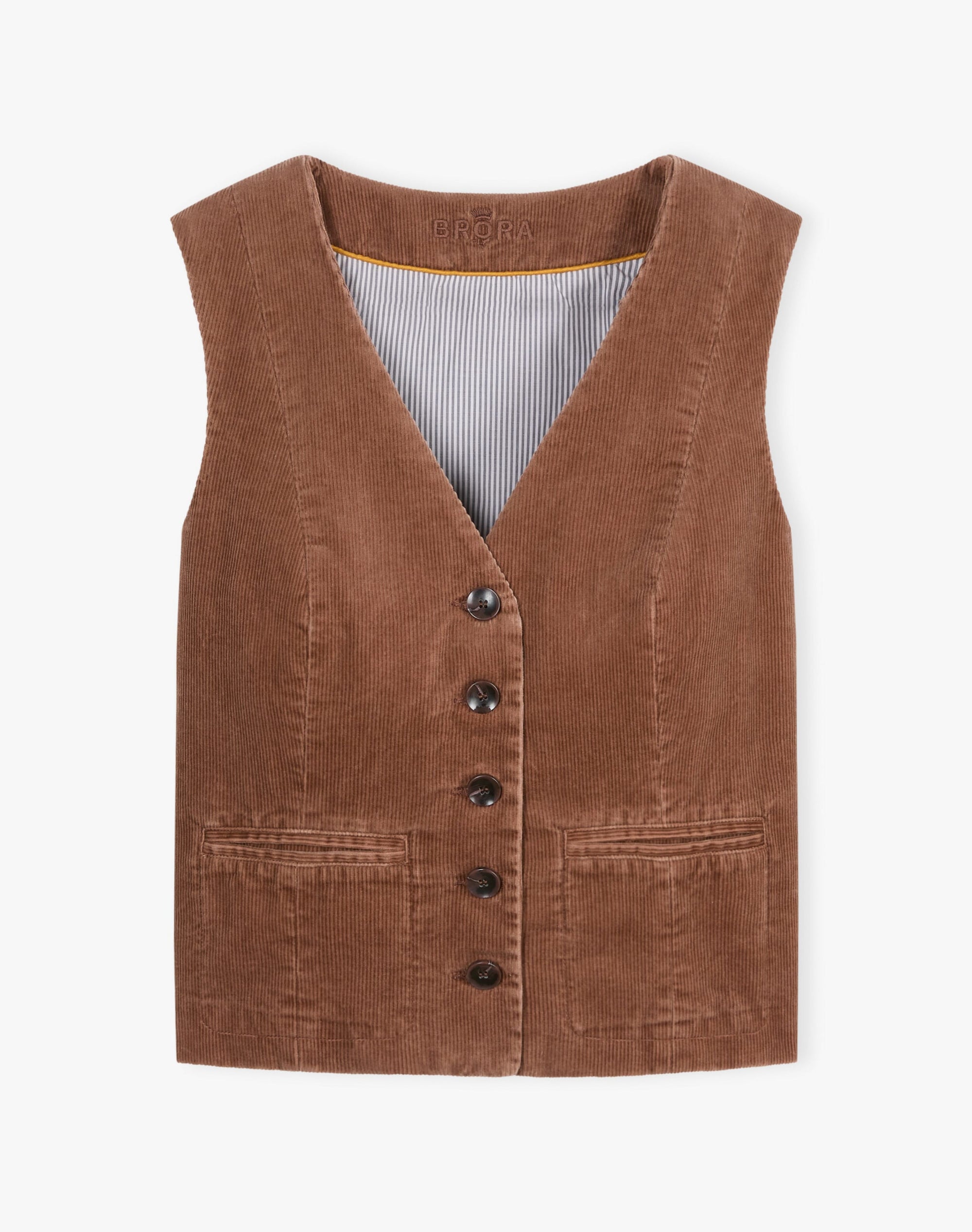 Laundered Organic Cord Waistcoat
