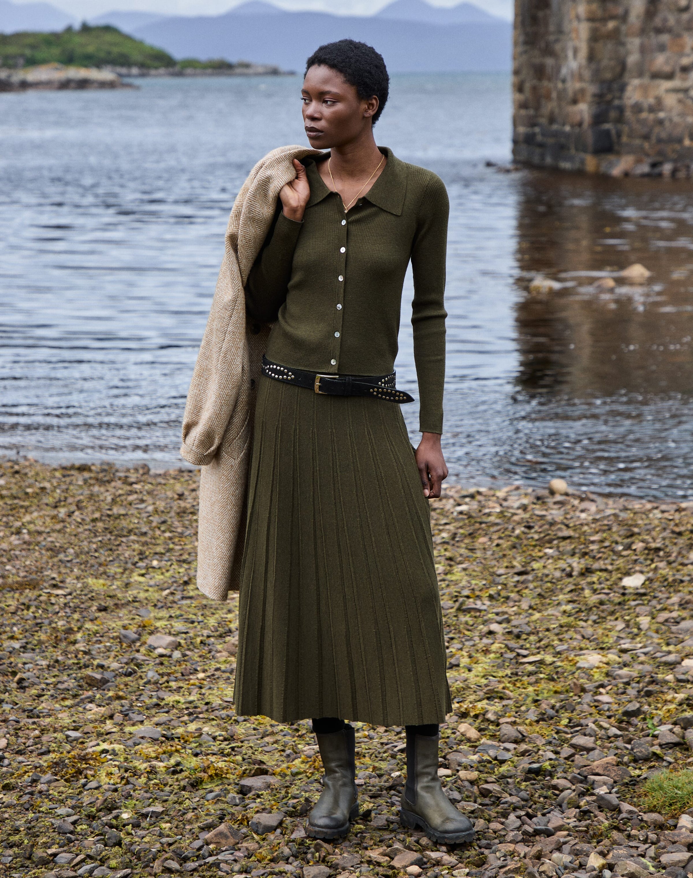 Merino Collared Cardigan