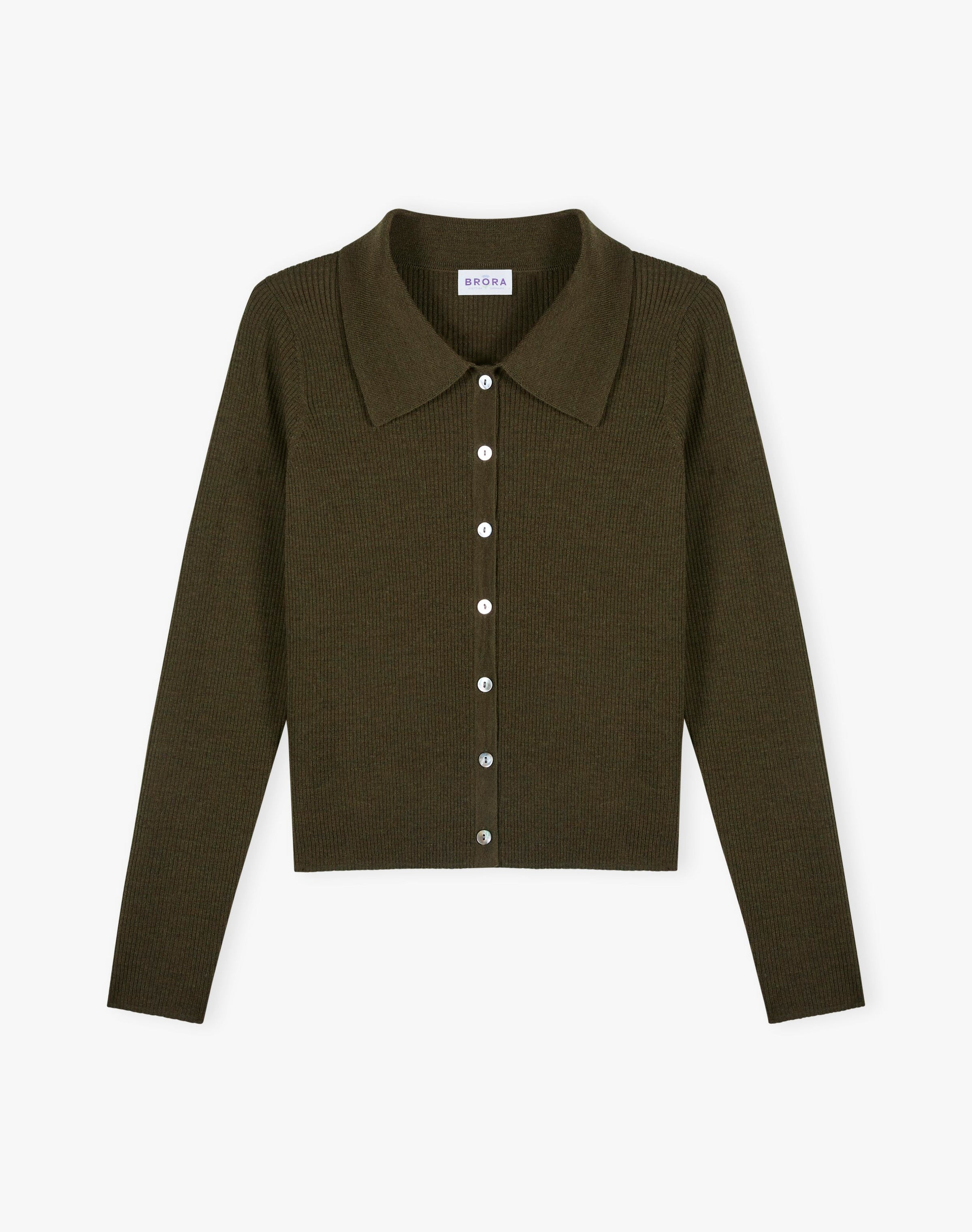 Merino Collared Cardigan