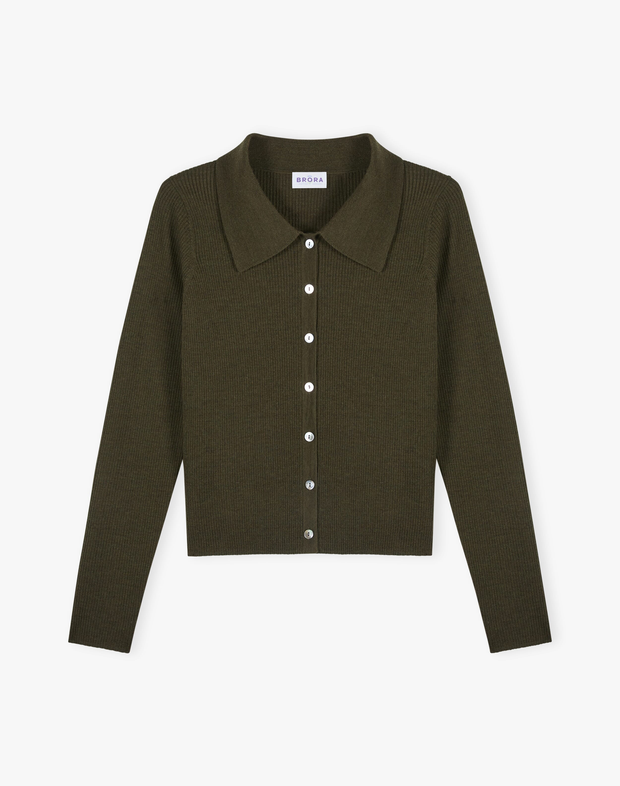 Merino Collared Cardigan