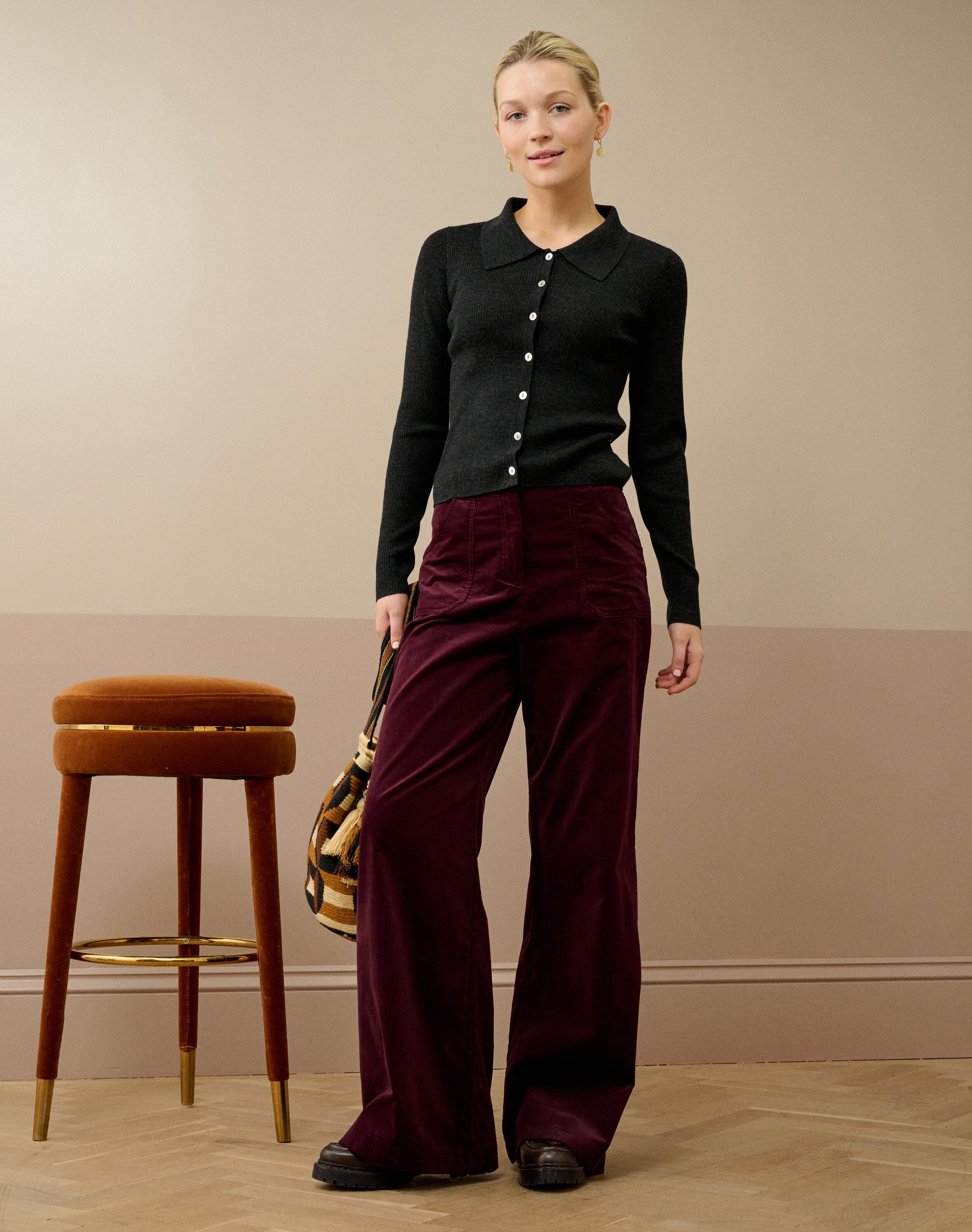 Merino Collared Cardigan