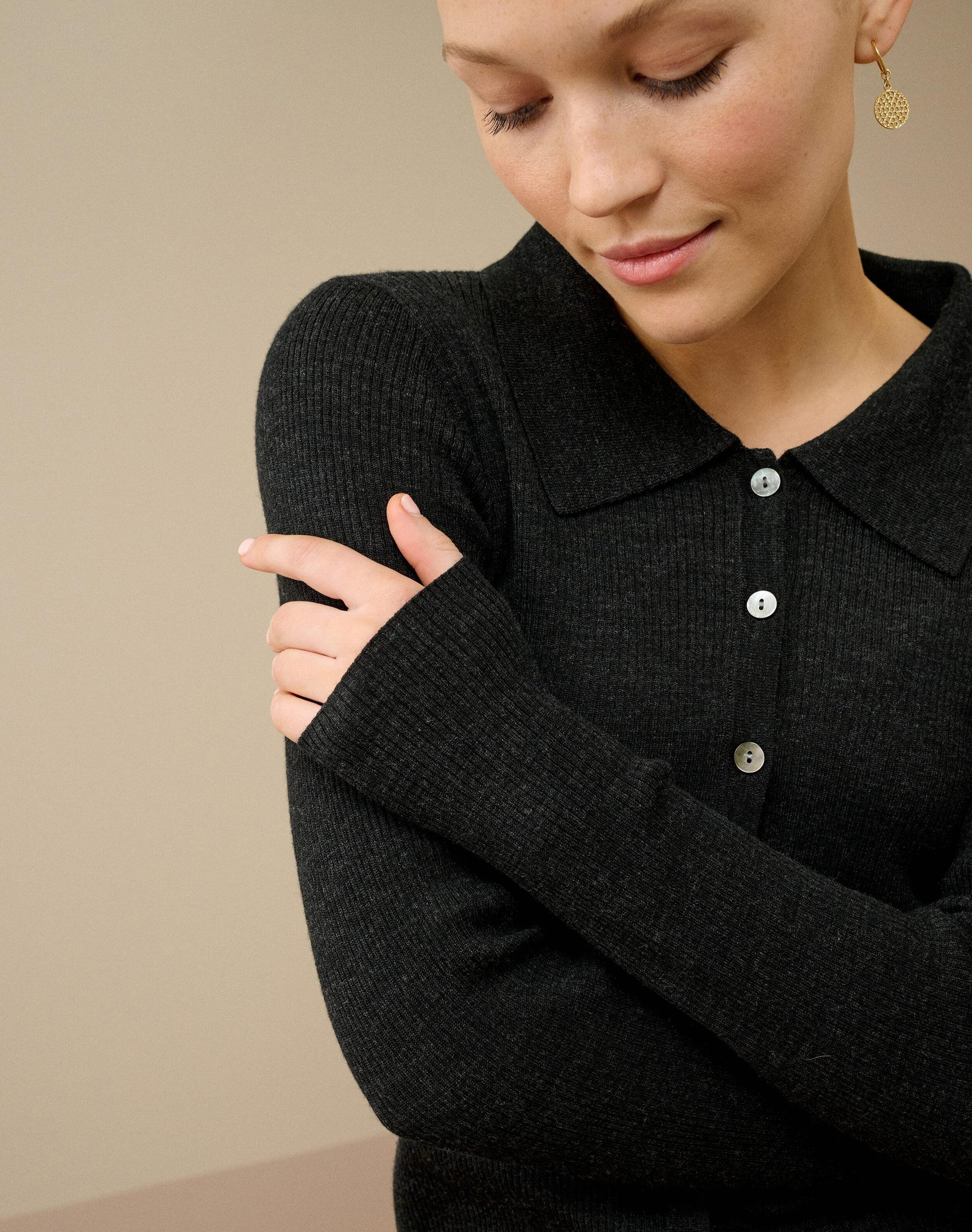 Merino Collared Cardigan