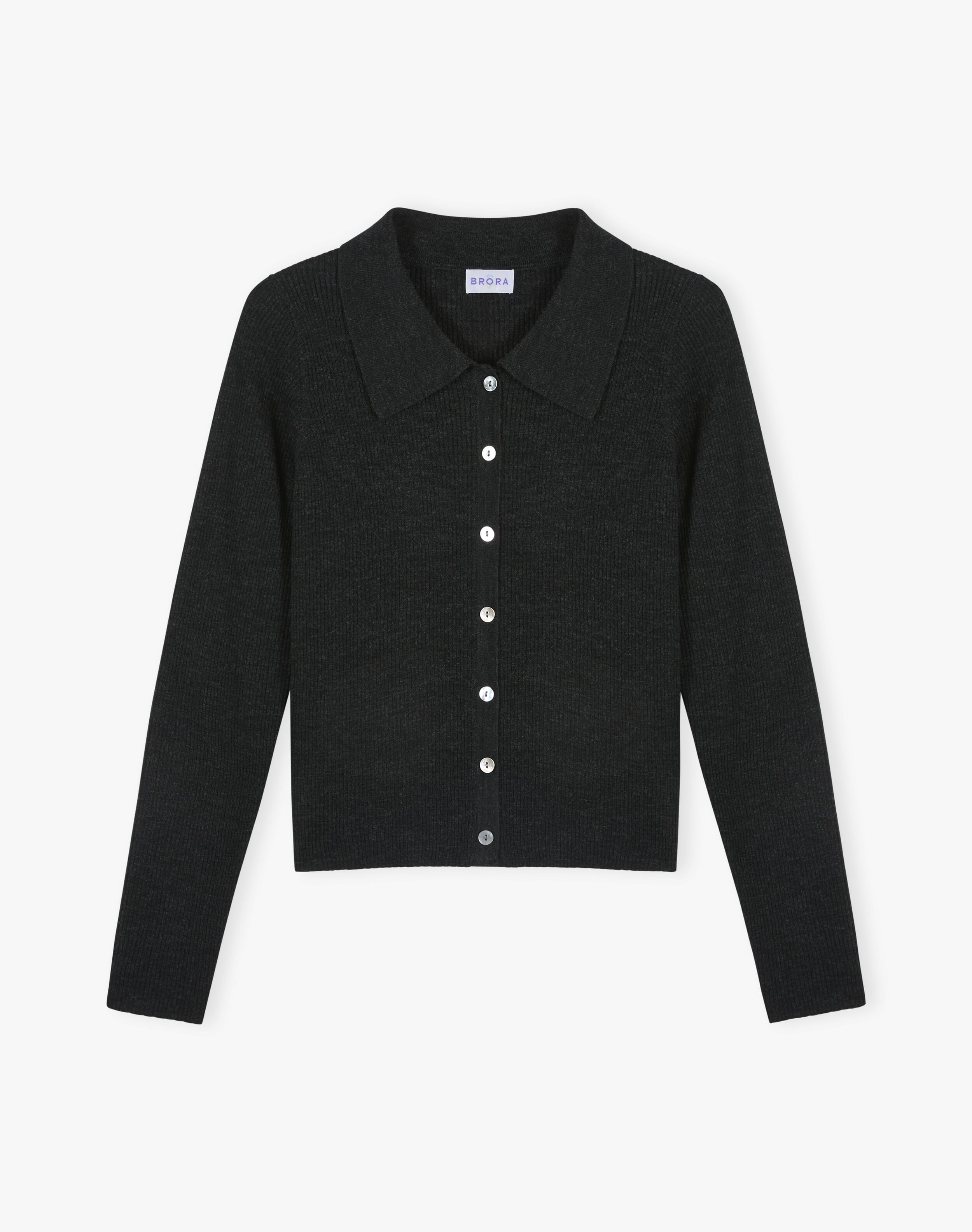 Merino Collared Cardigan