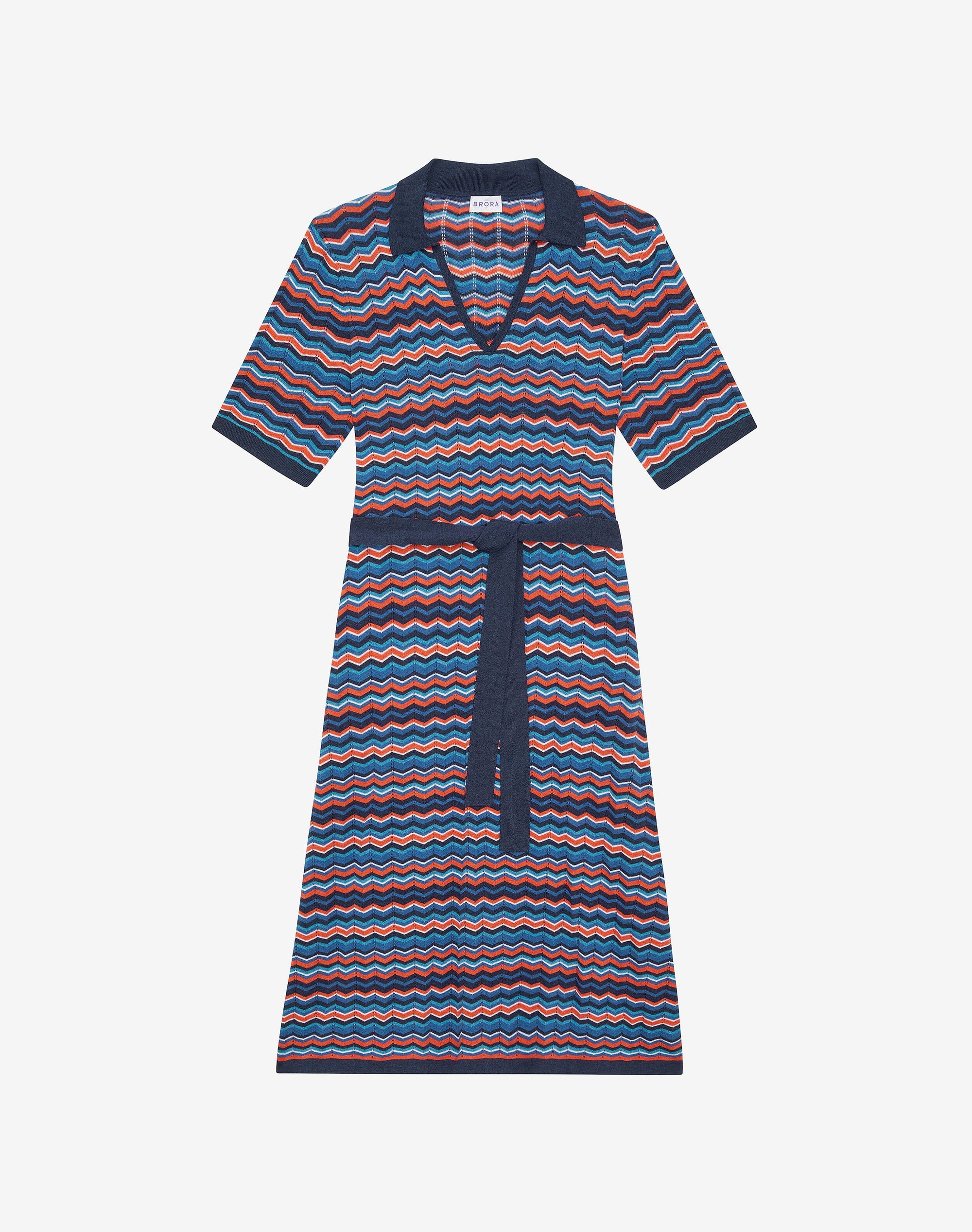 Cotton Wave Knit Dress