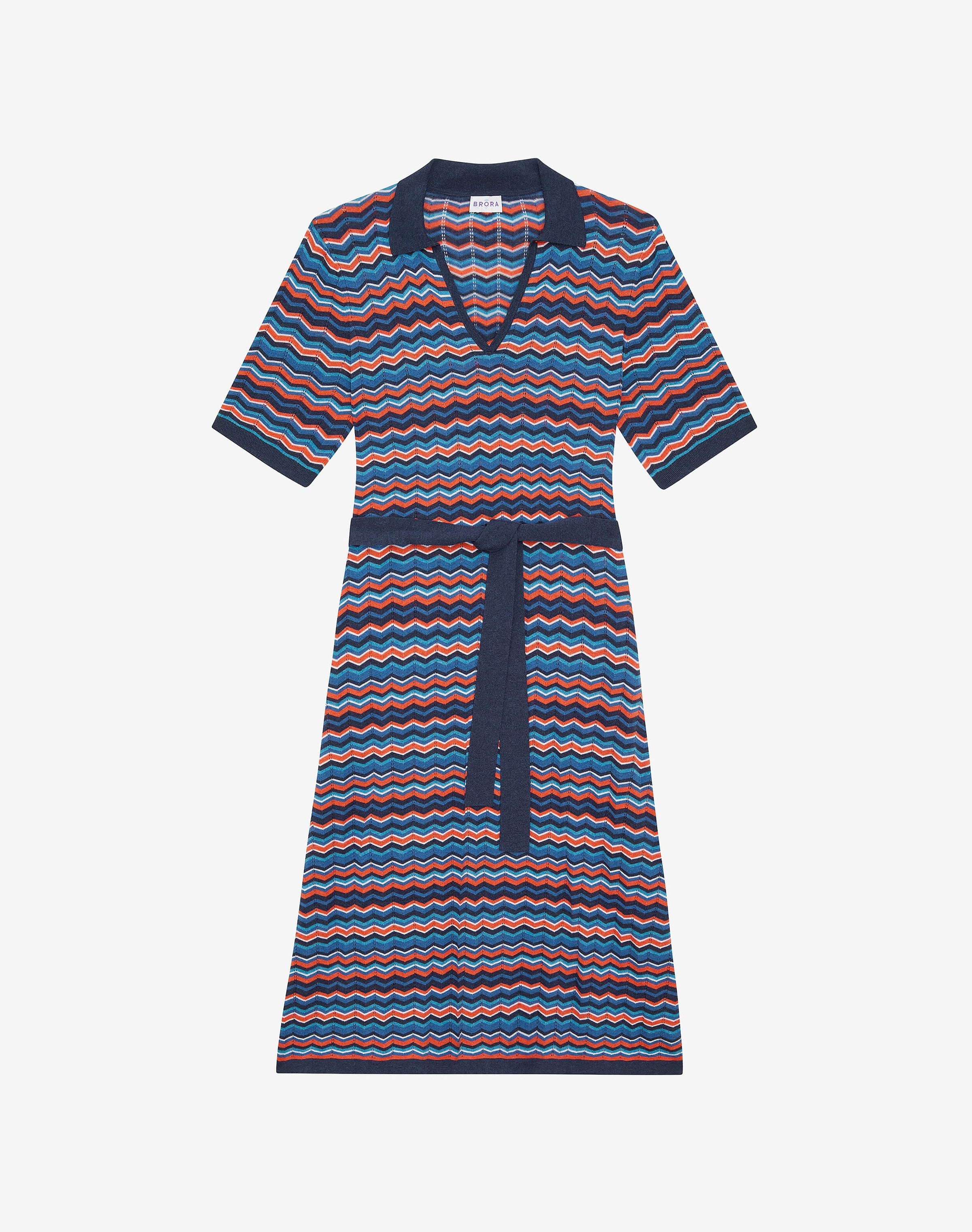Cotton Wave Knit Dress