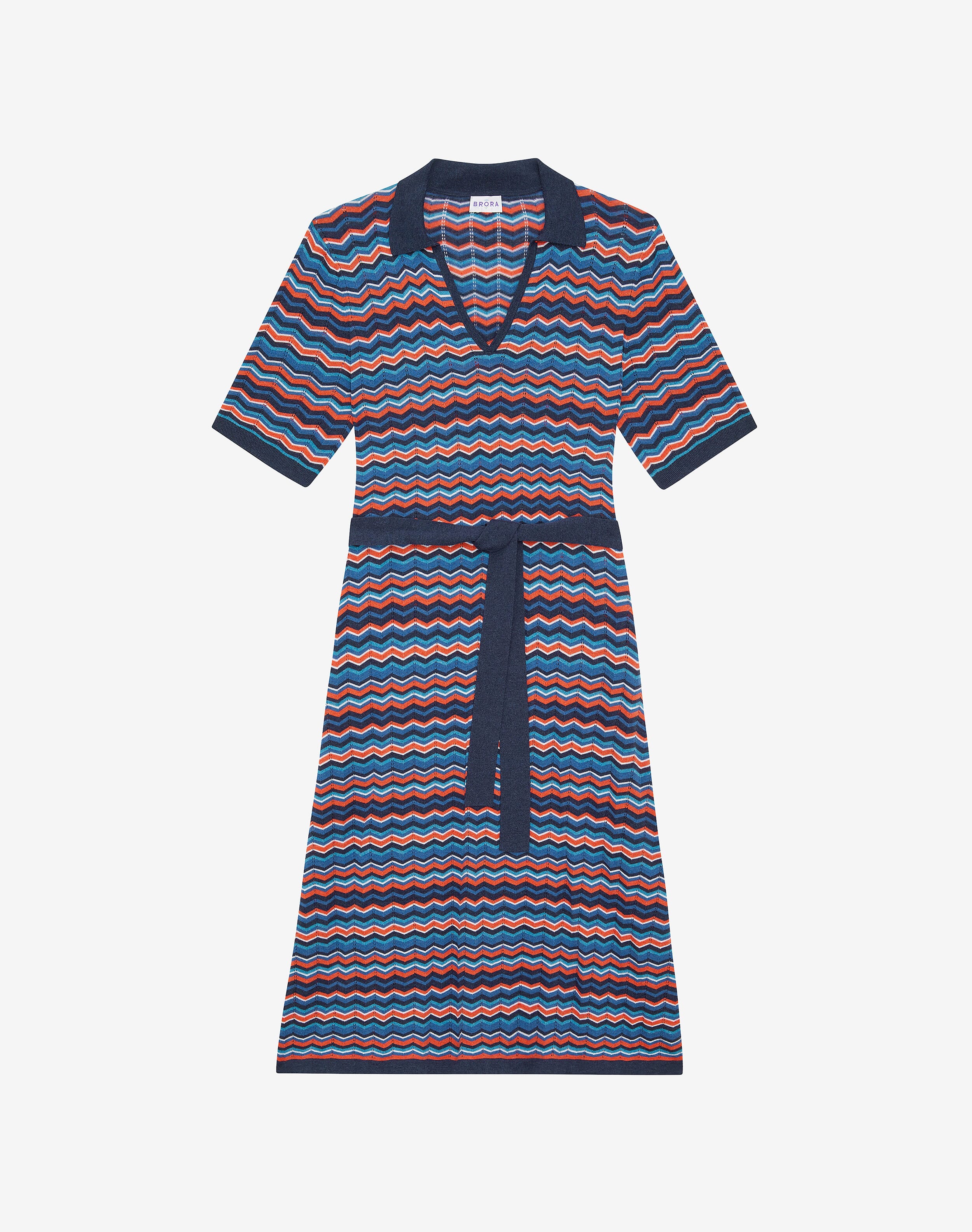 Cotton Wave Knit Dress