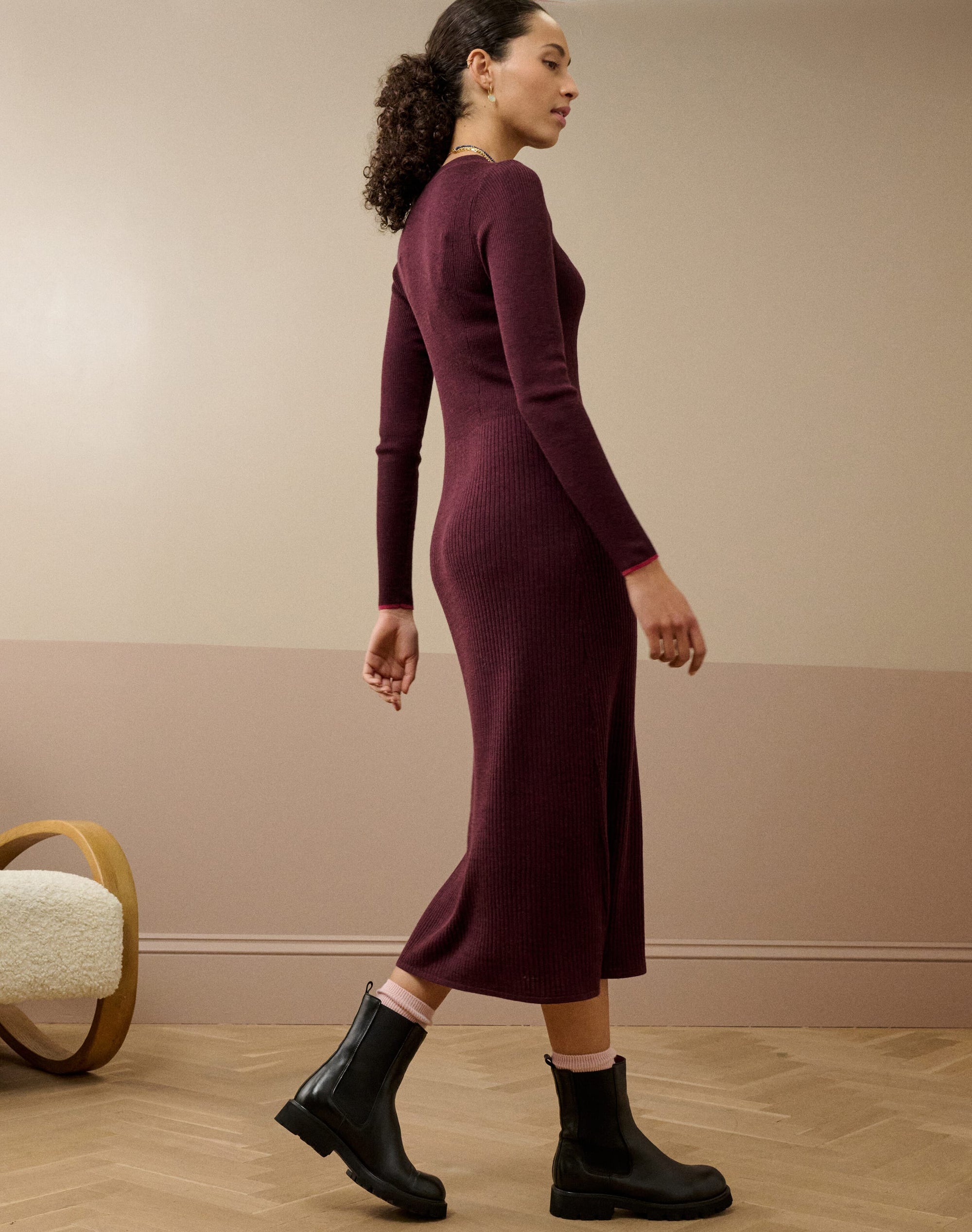 Merino Ribbed Dress