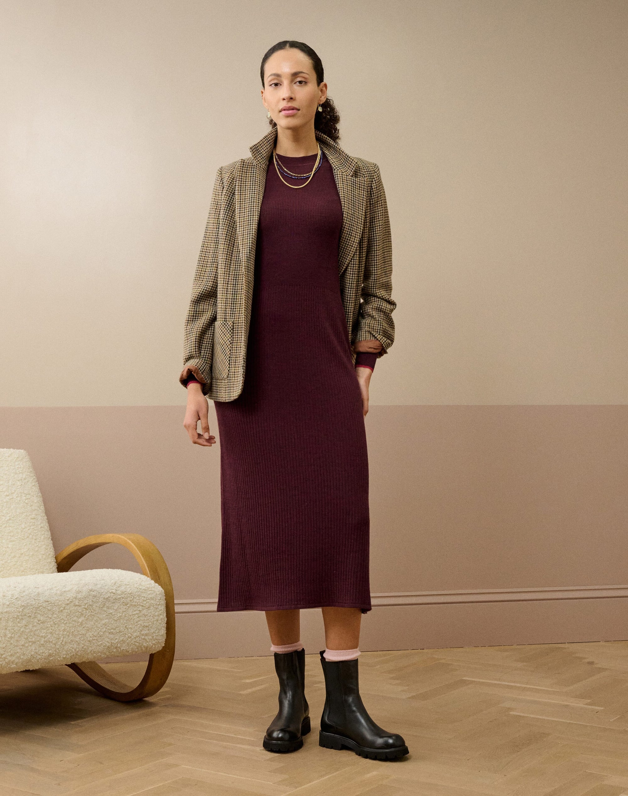Merino Ribbed Dress