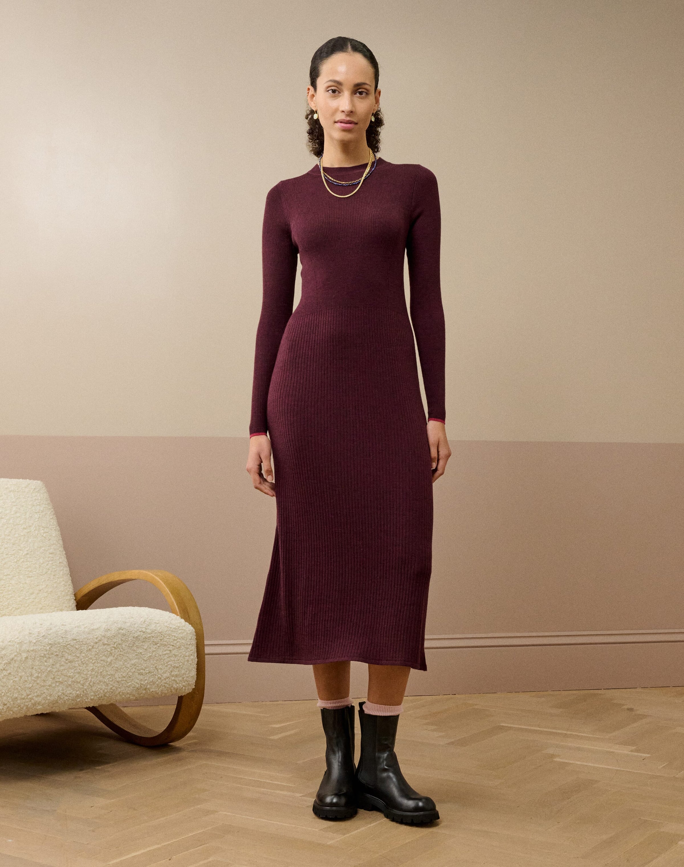 Merino Ribbed Dress