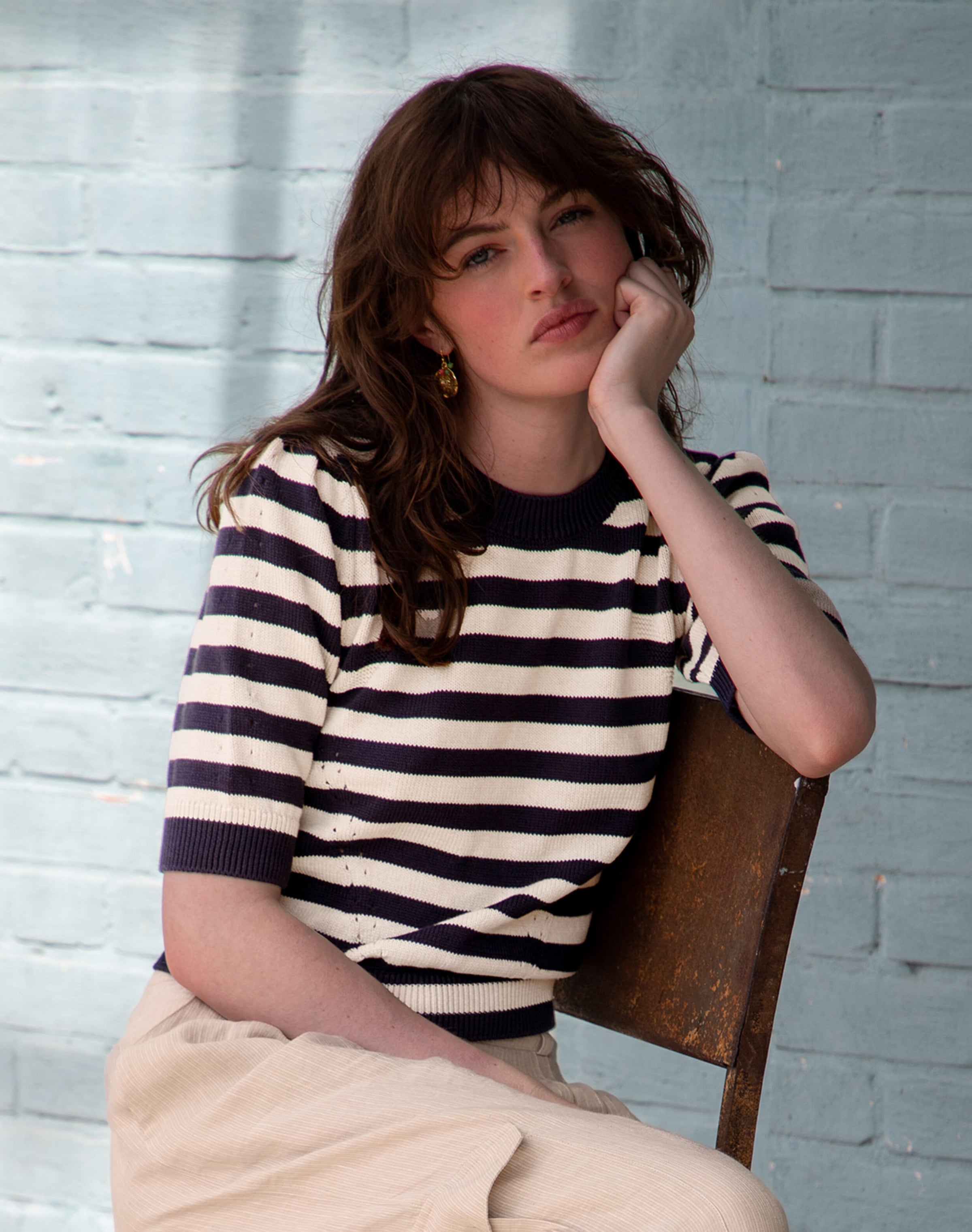 Cotton Knit Stripe Jumper