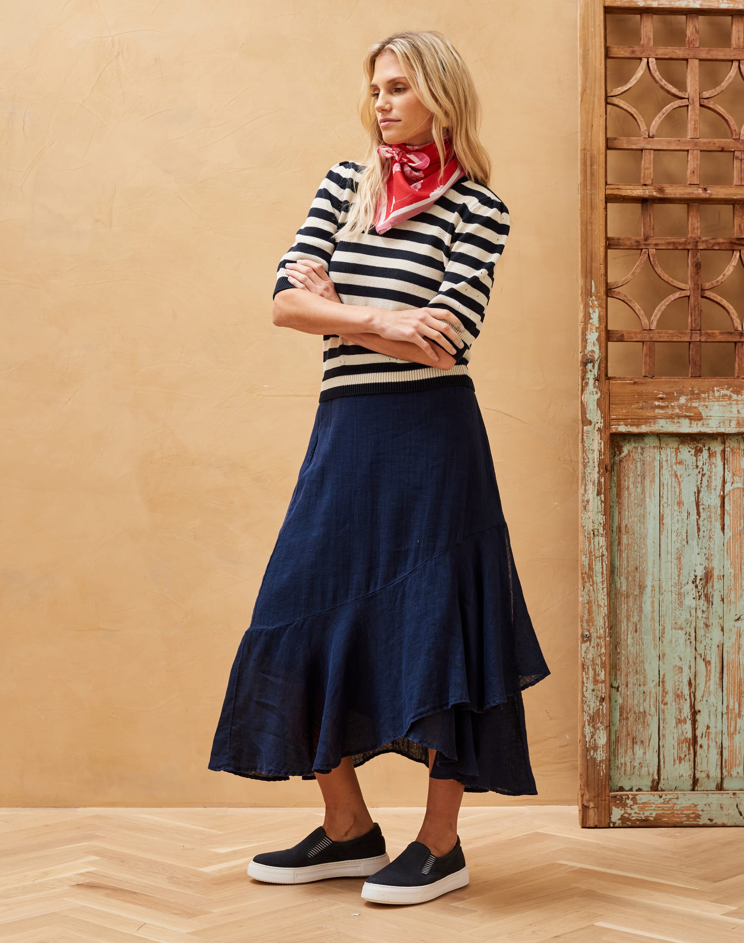 Cotton Knit Stripe Jumper