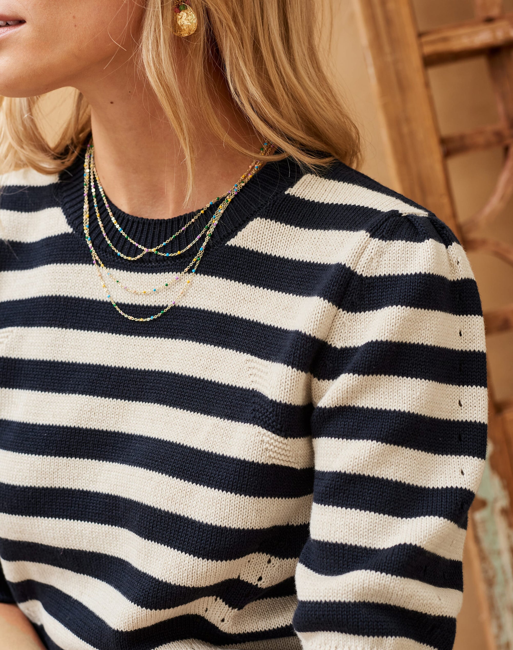 Cotton Knit Stripe Jumper