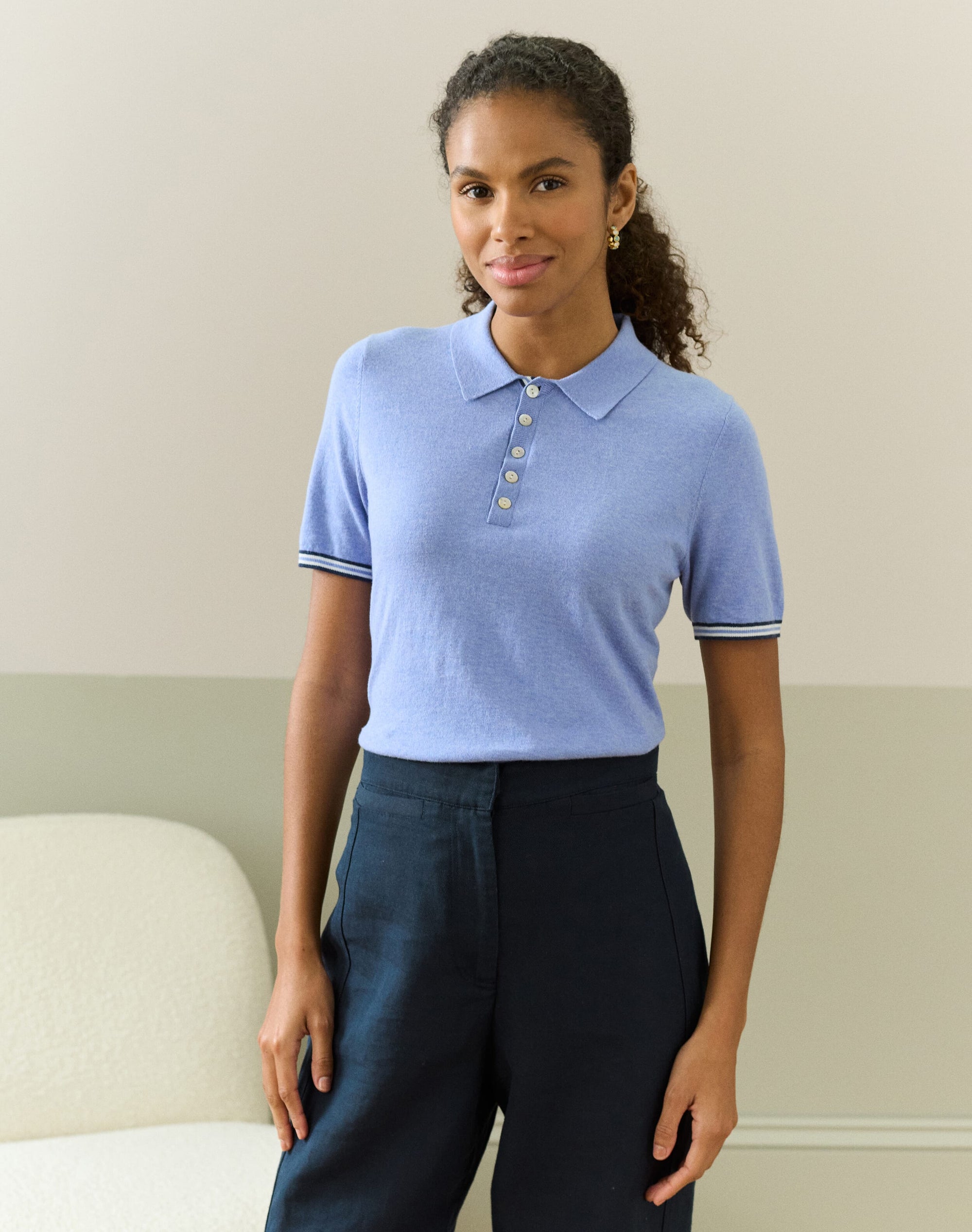 Cotton Knit Polo Shirt