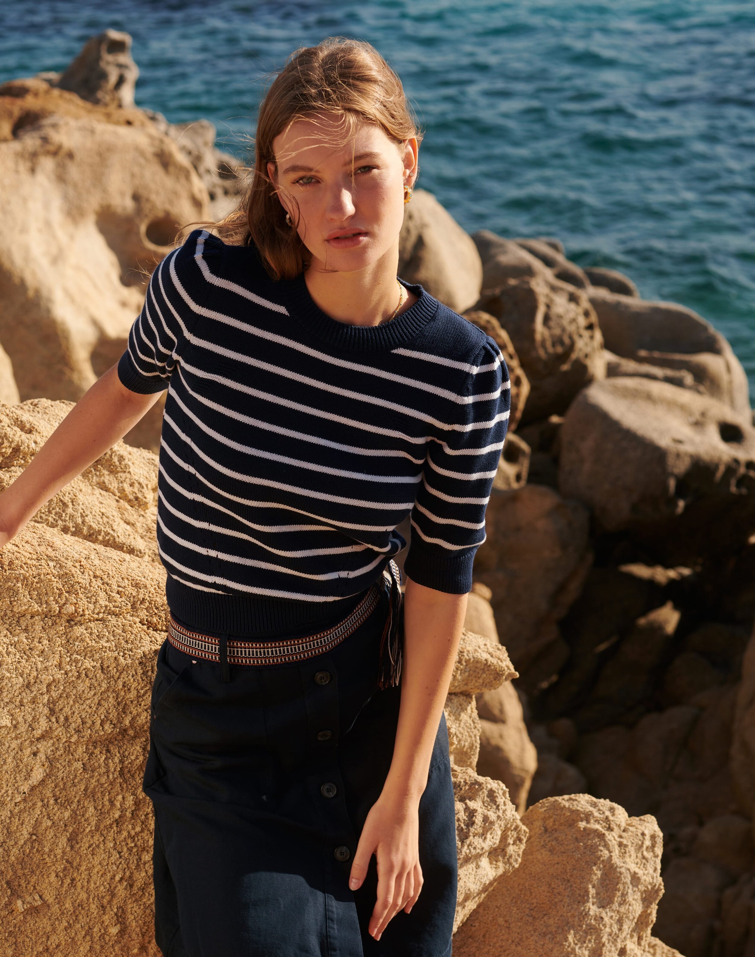 Cotton Knit Stripe Jumper