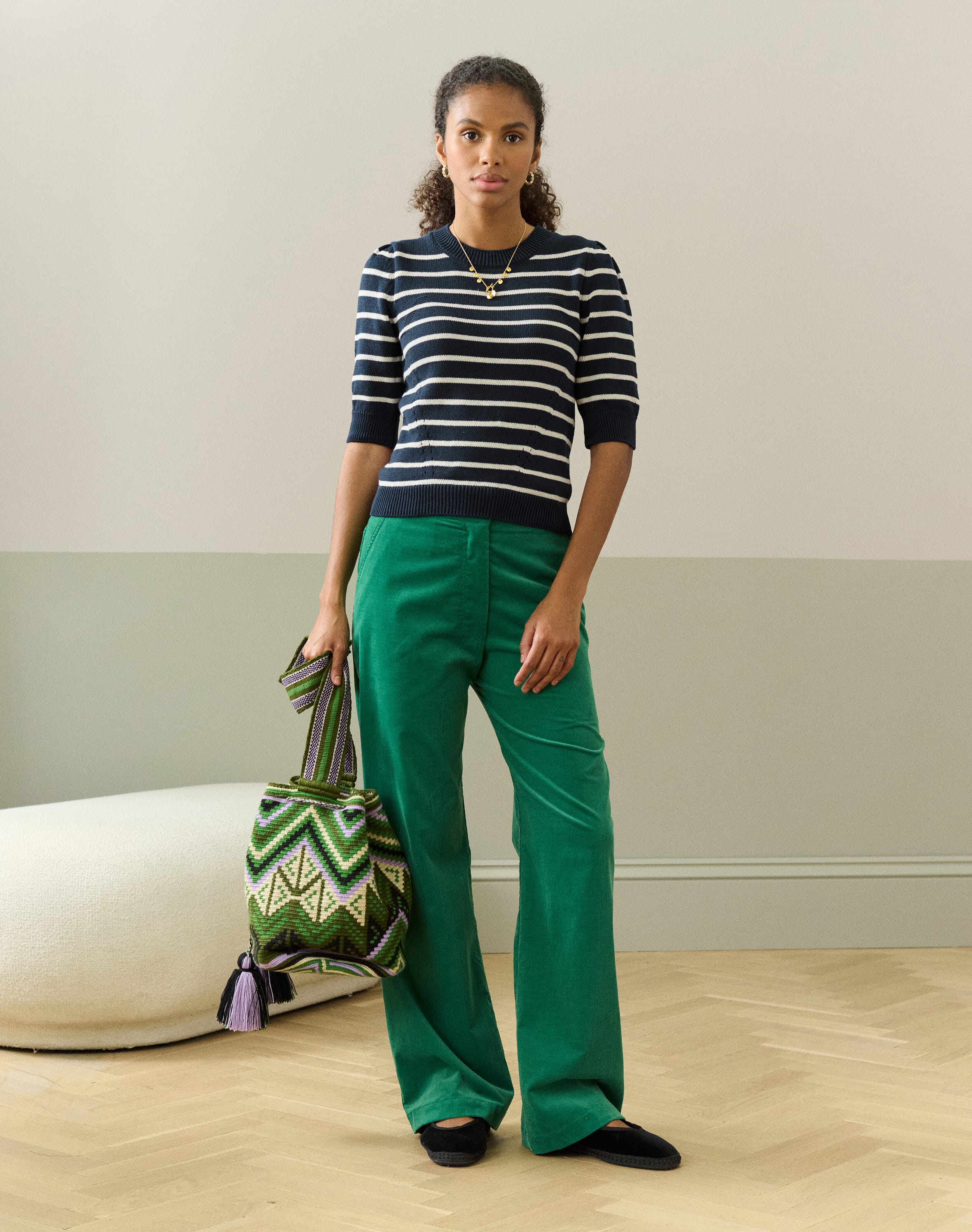Cotton Knit Stripe Jumper