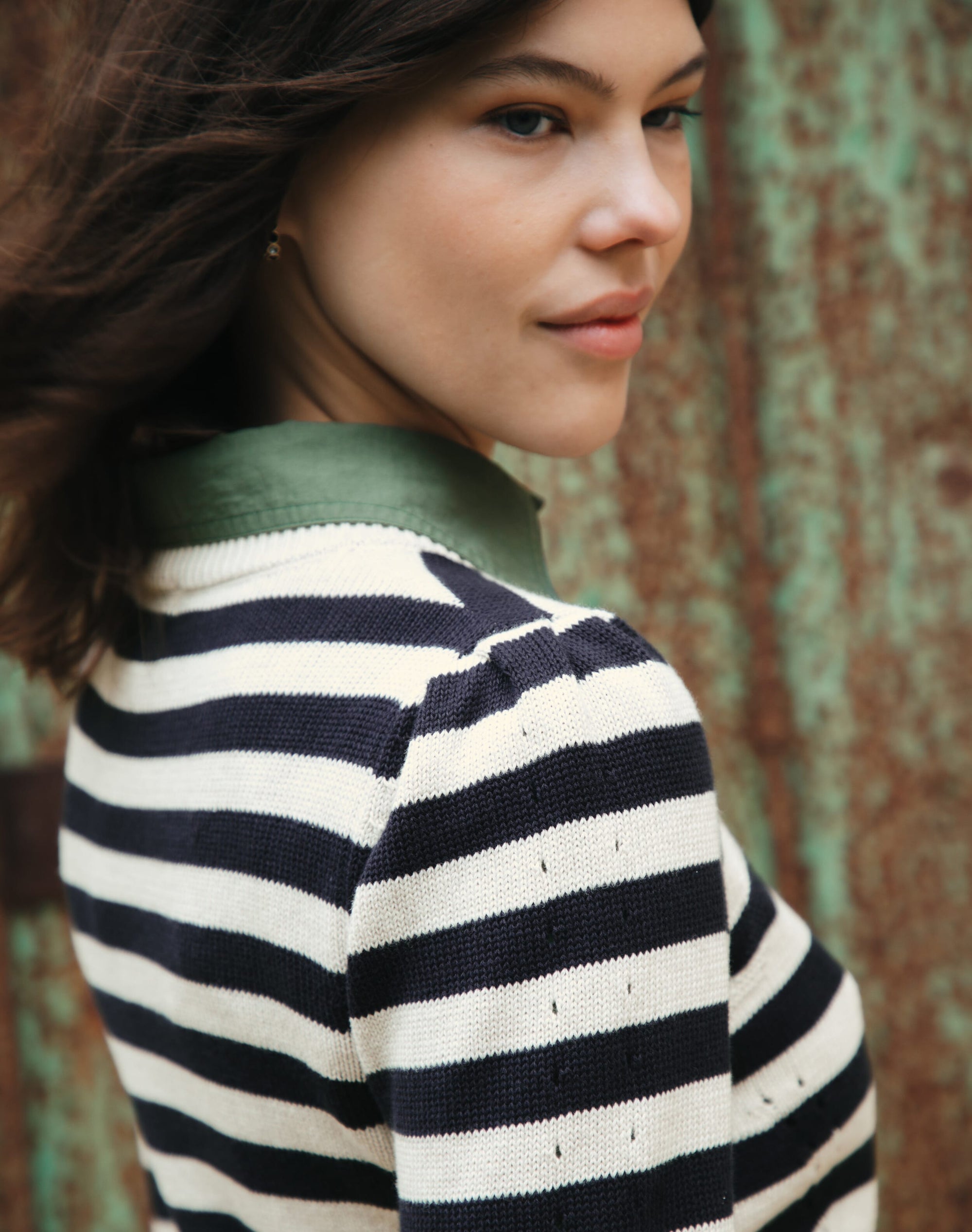 Cotton Knit Stripe Jumper