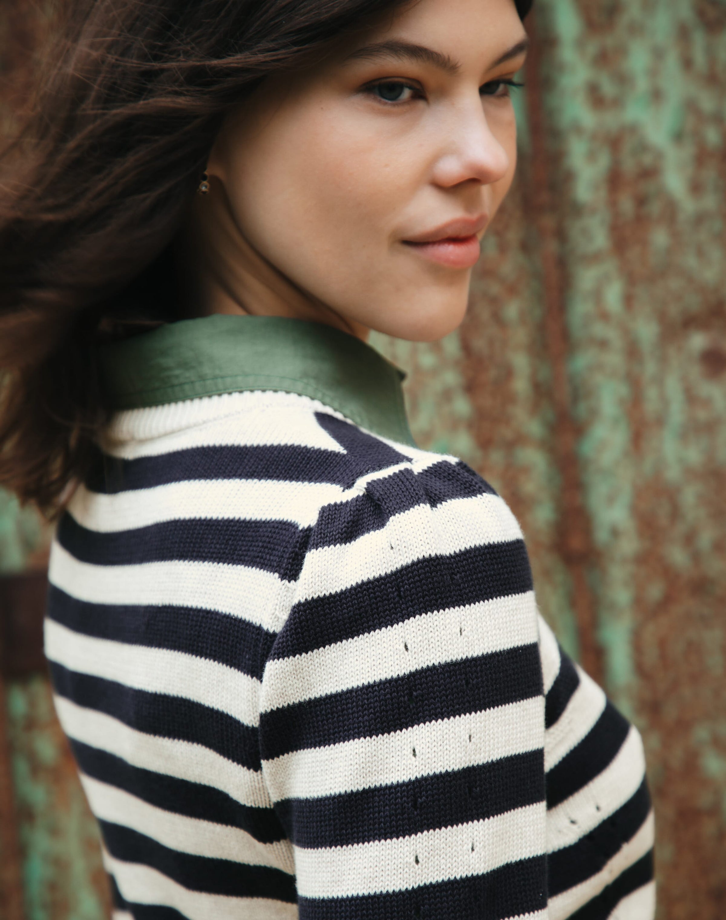 Cotton Knit Stripe Jumper