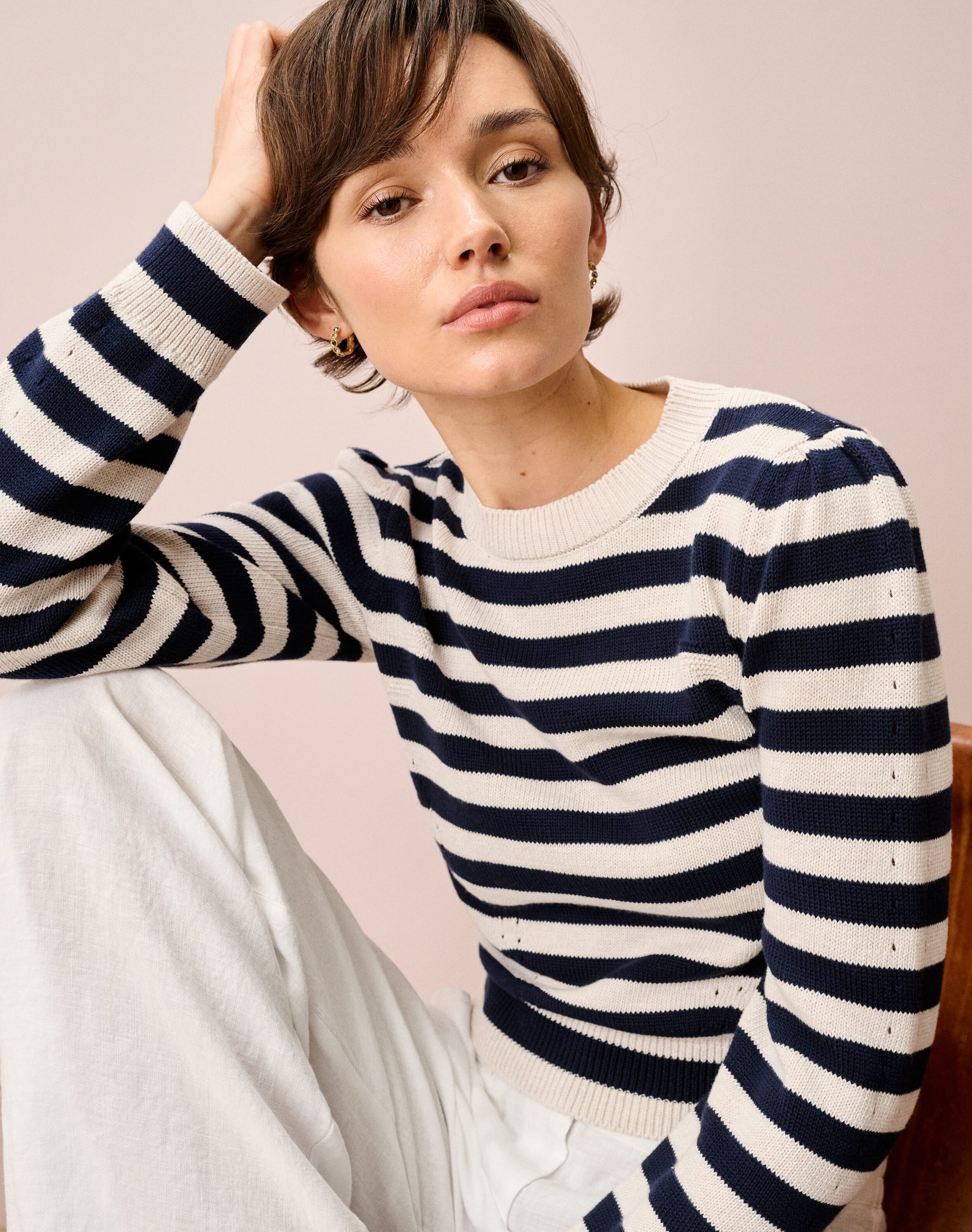 Cotton Knit Stripe Jumper