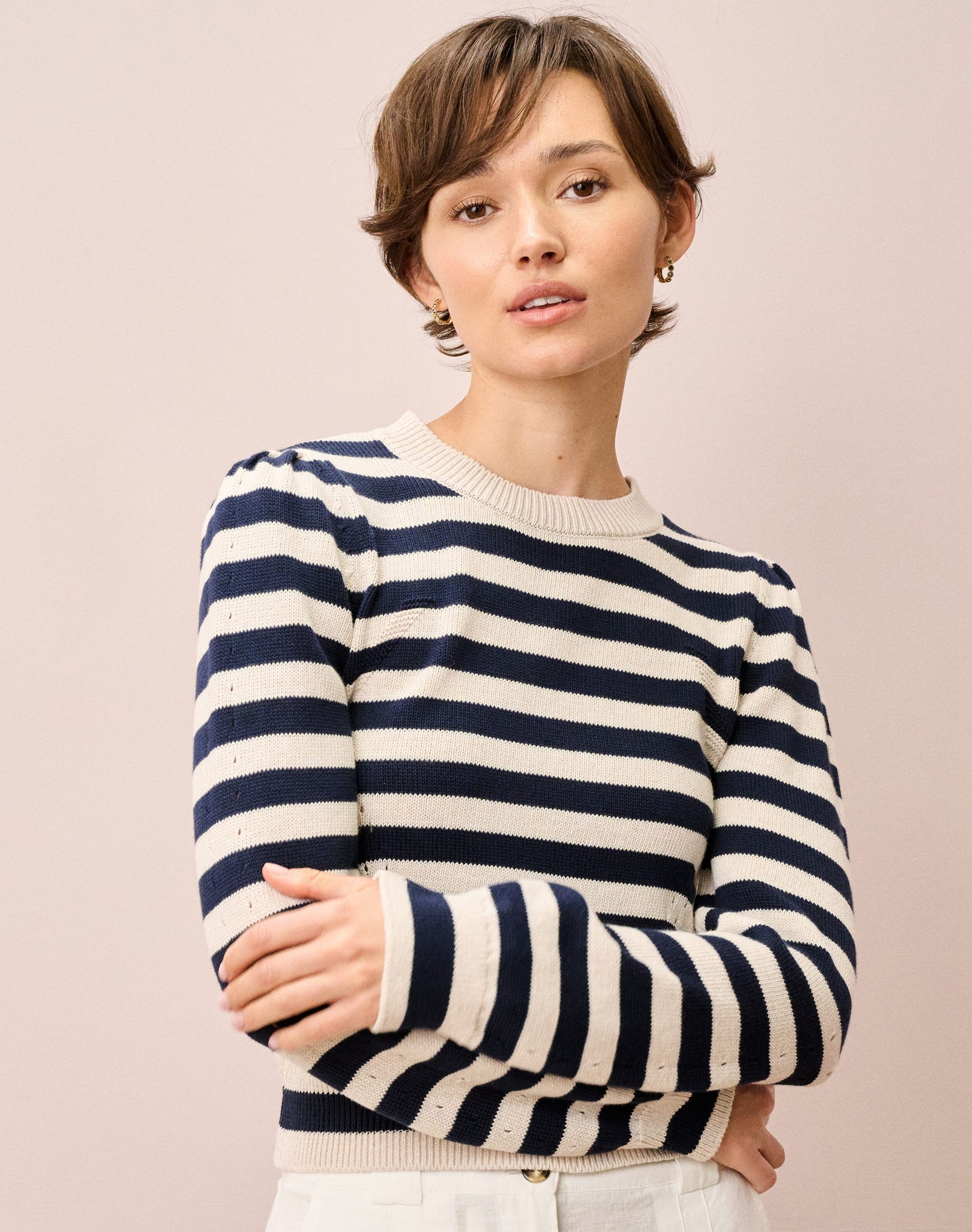 Cotton Knit Stripe Jumper