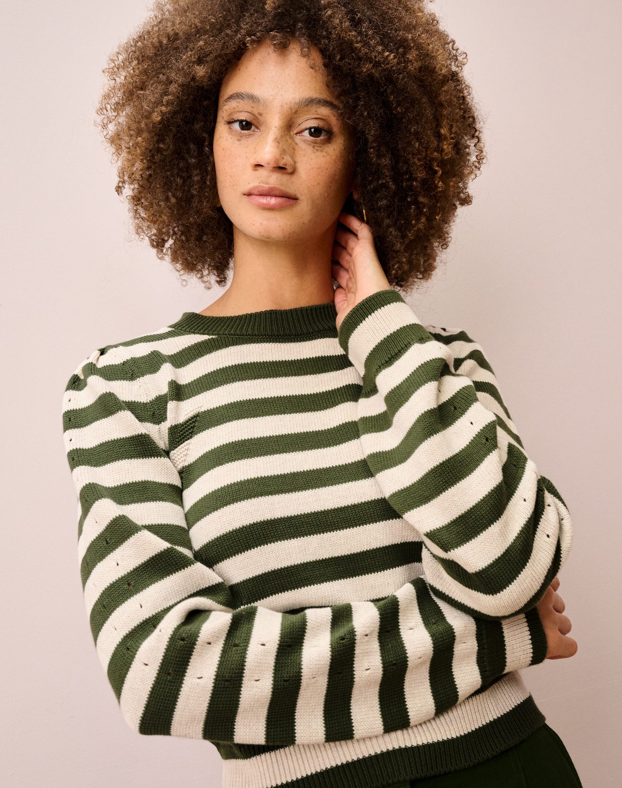 Cotton Knit Stripe Jumper