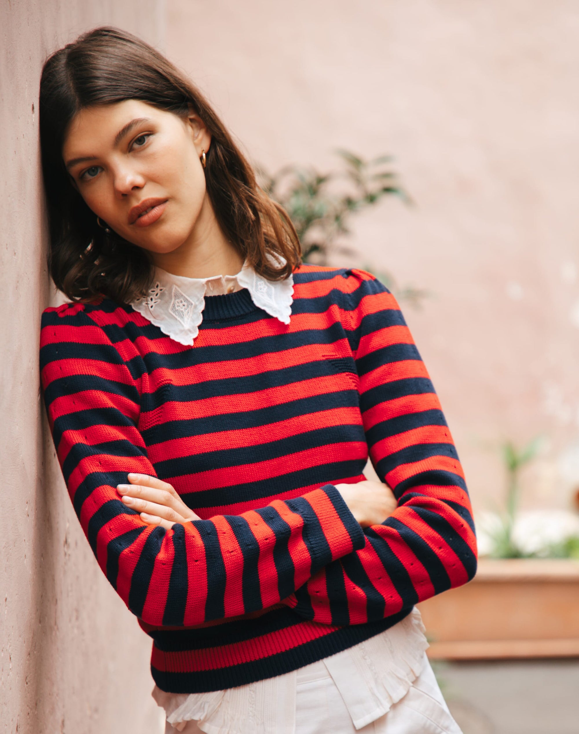 Cotton Knit Stripe Jumper