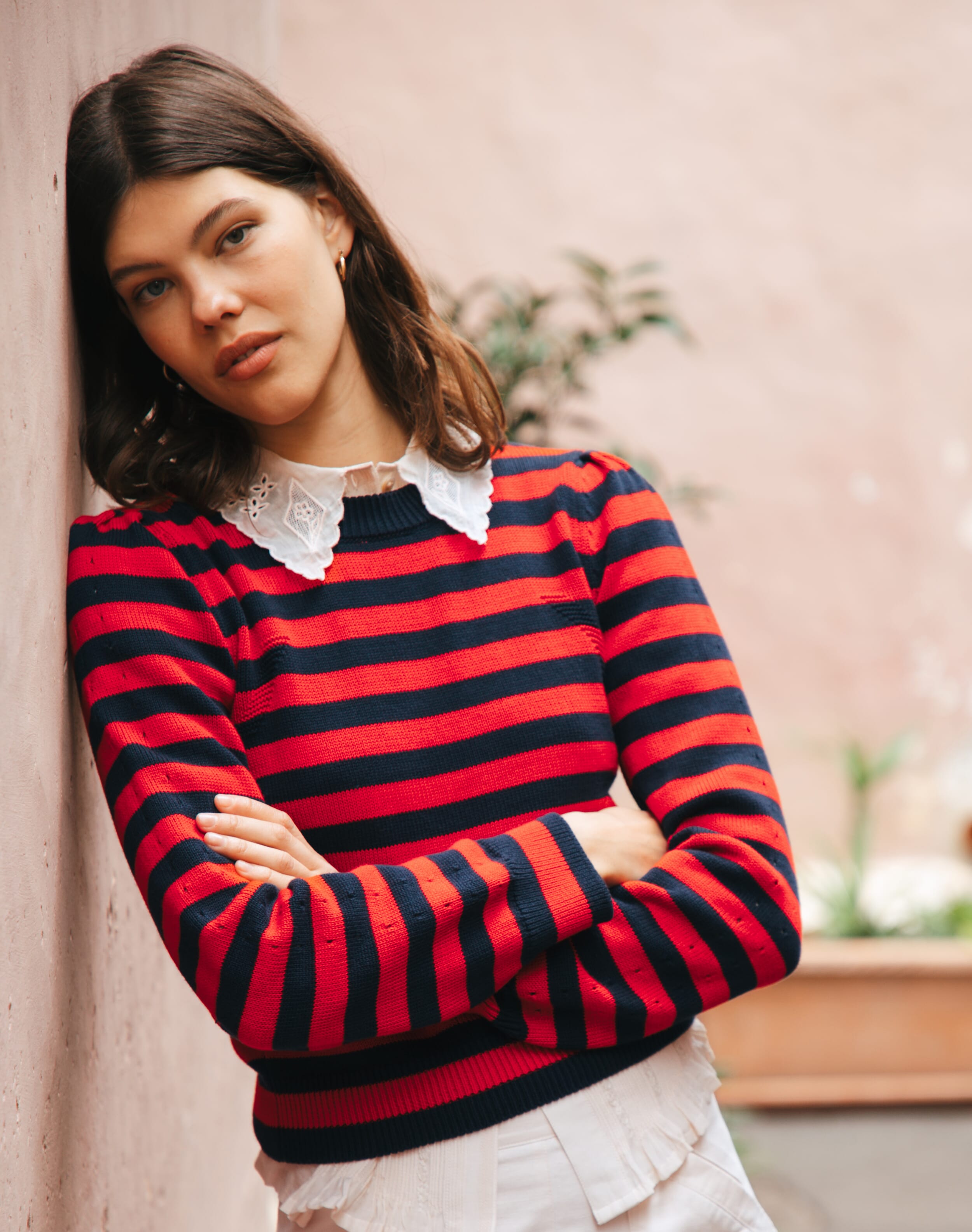 Cotton Knit Stripe Jumper