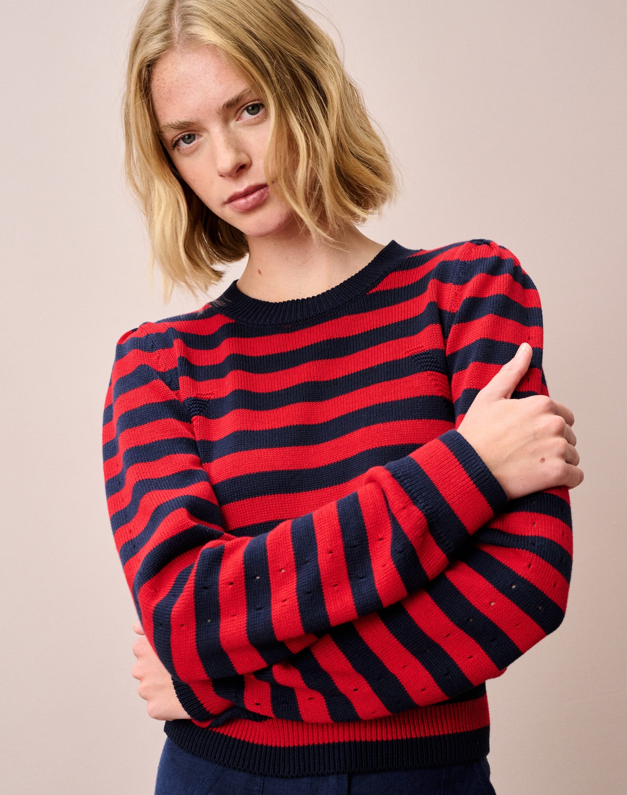 Cotton Knit Stripe Jumper