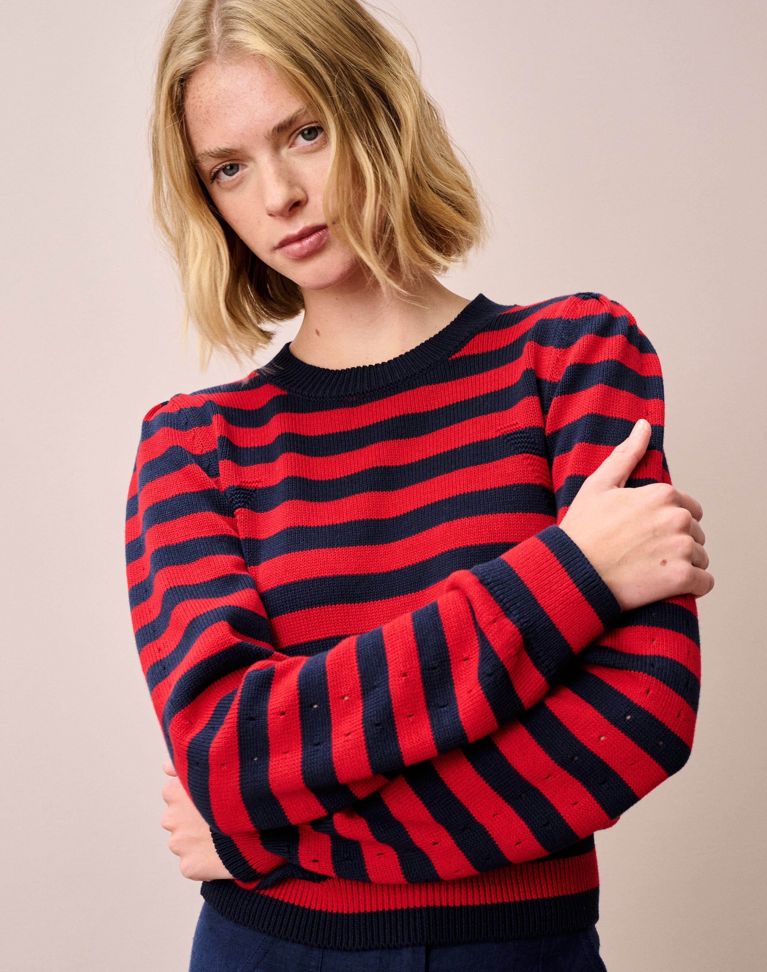 Cotton Knit Stripe Jumper