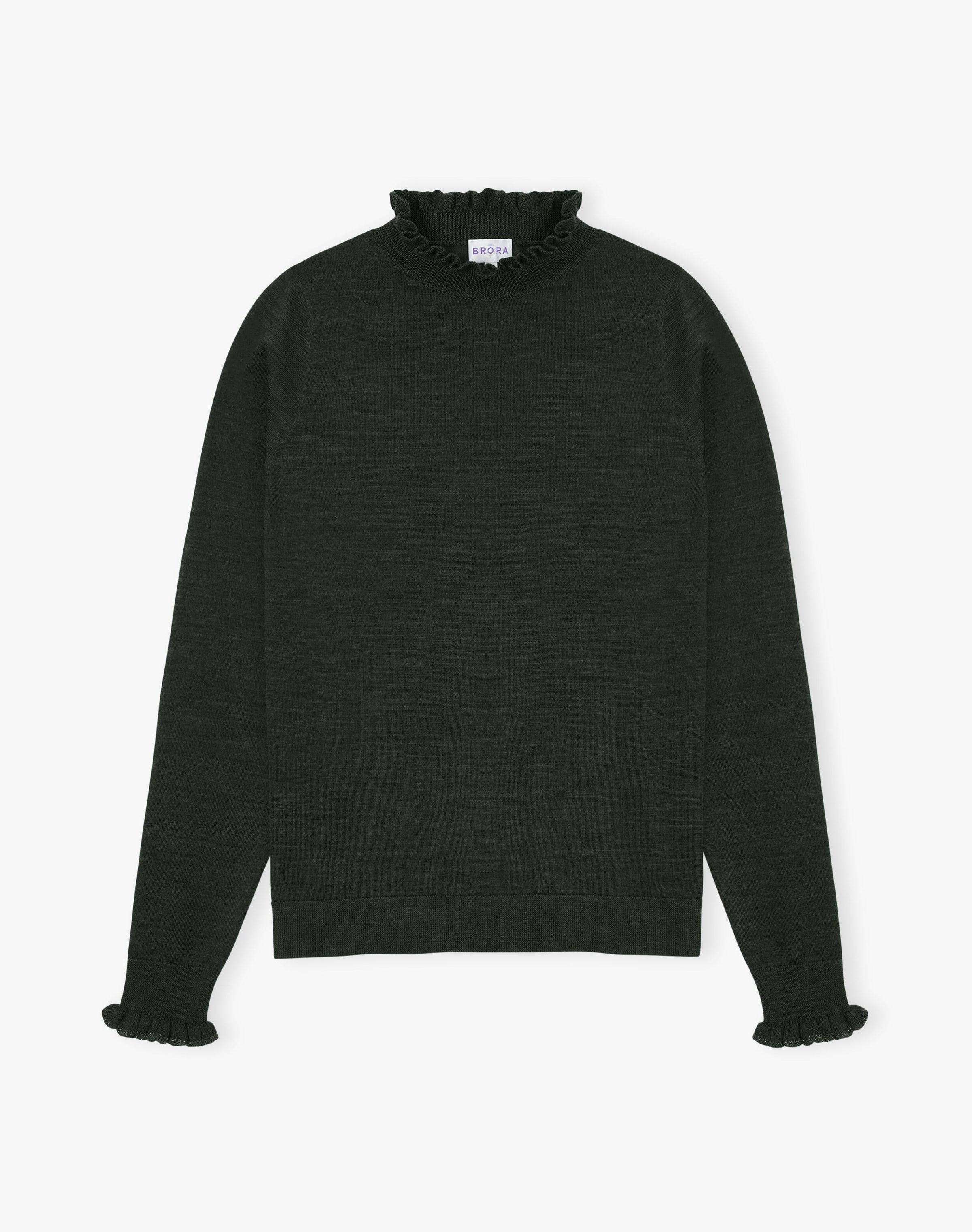 Merino Ruffle Trim Jumper