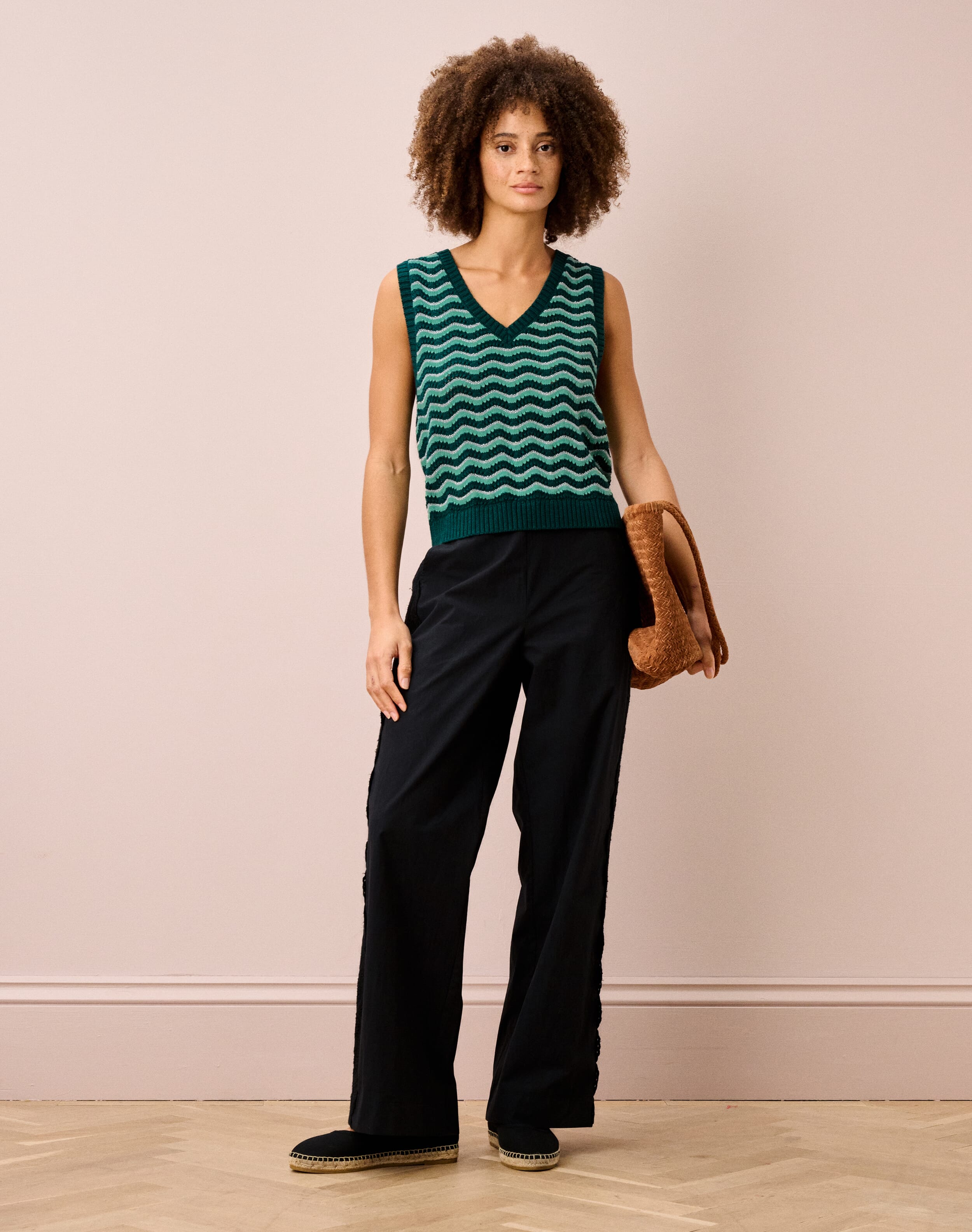 Cotton Wave Knit Tank