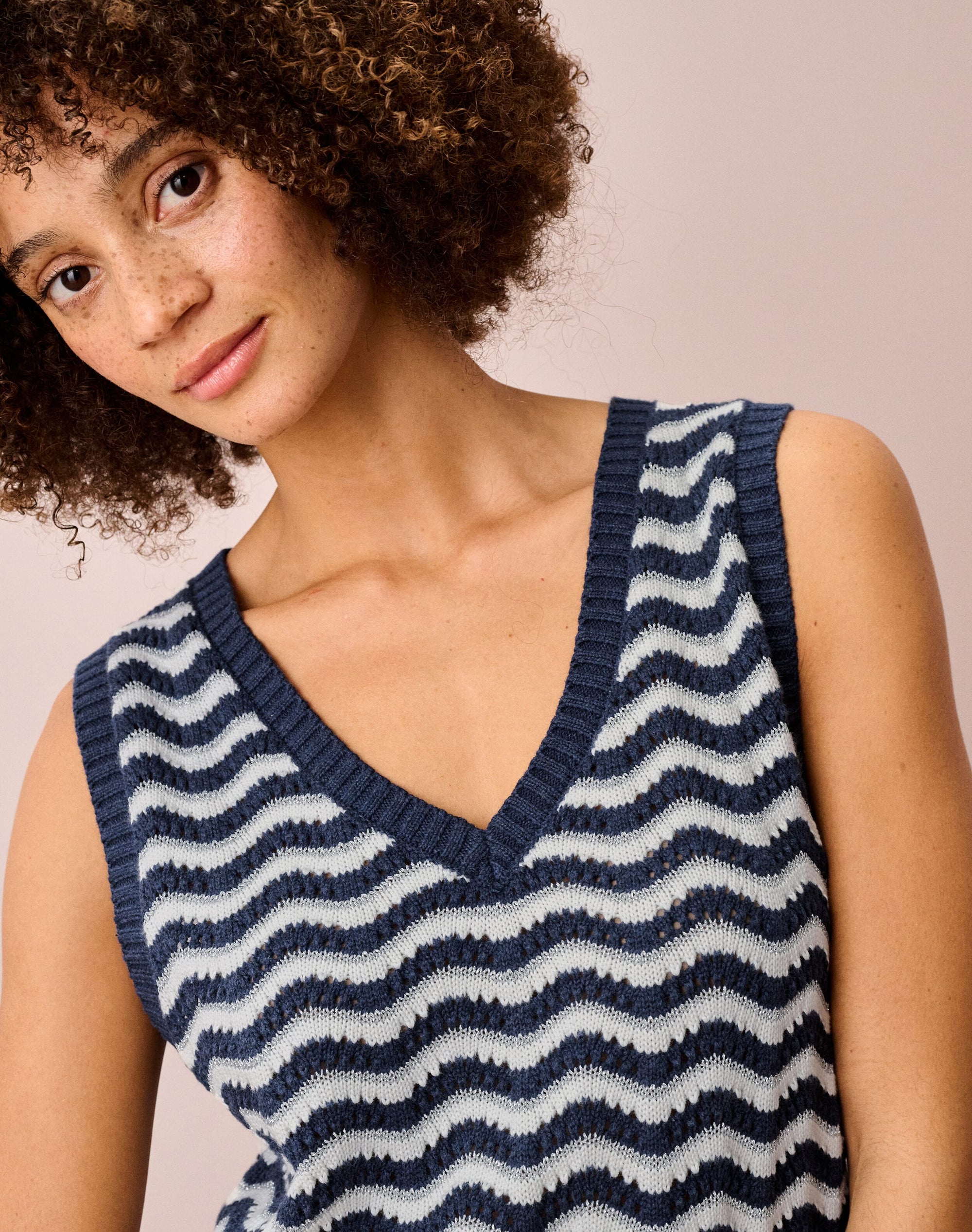 Cotton Wave Knit Tank