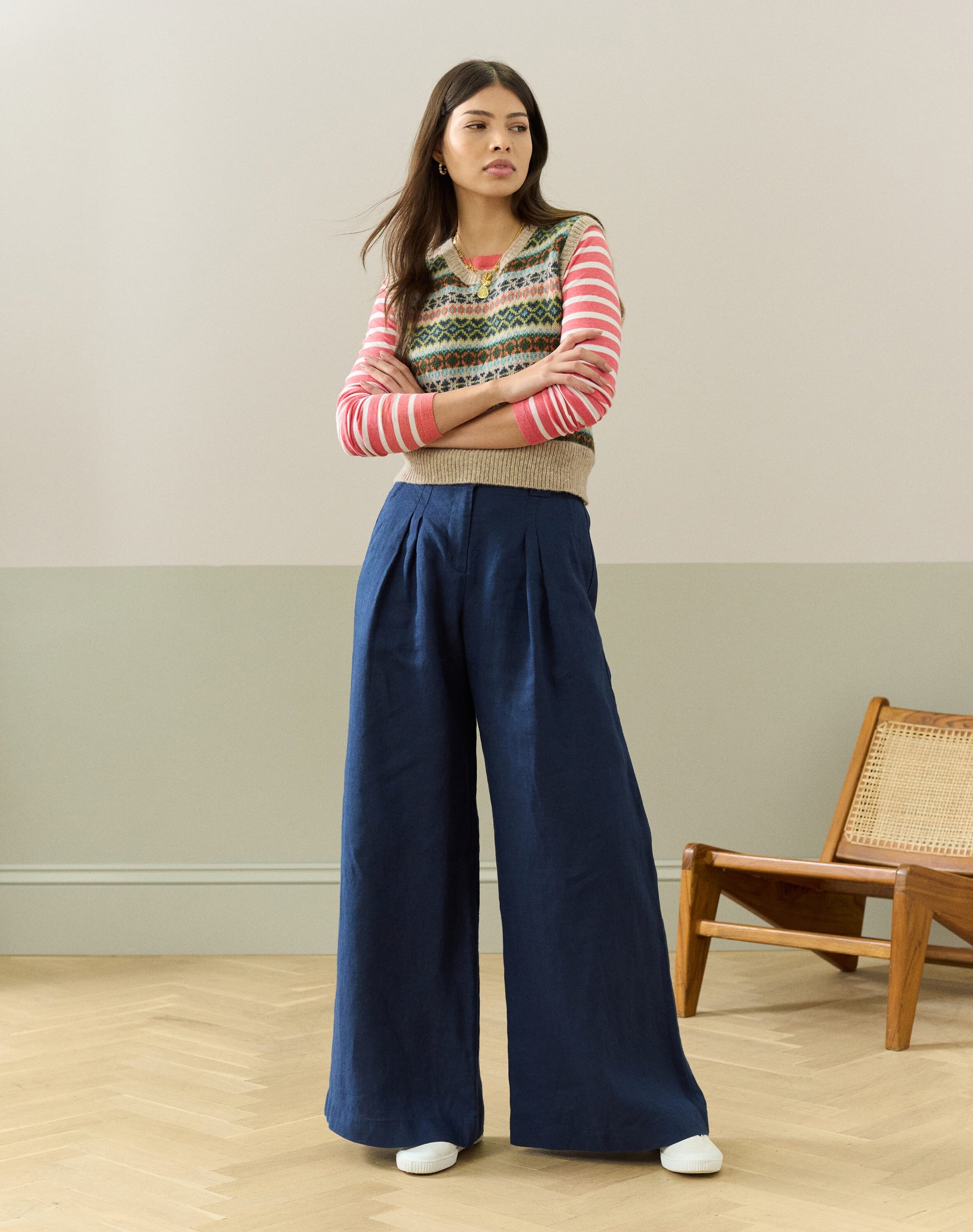 Cotton Knit Stripe T-Shirt
