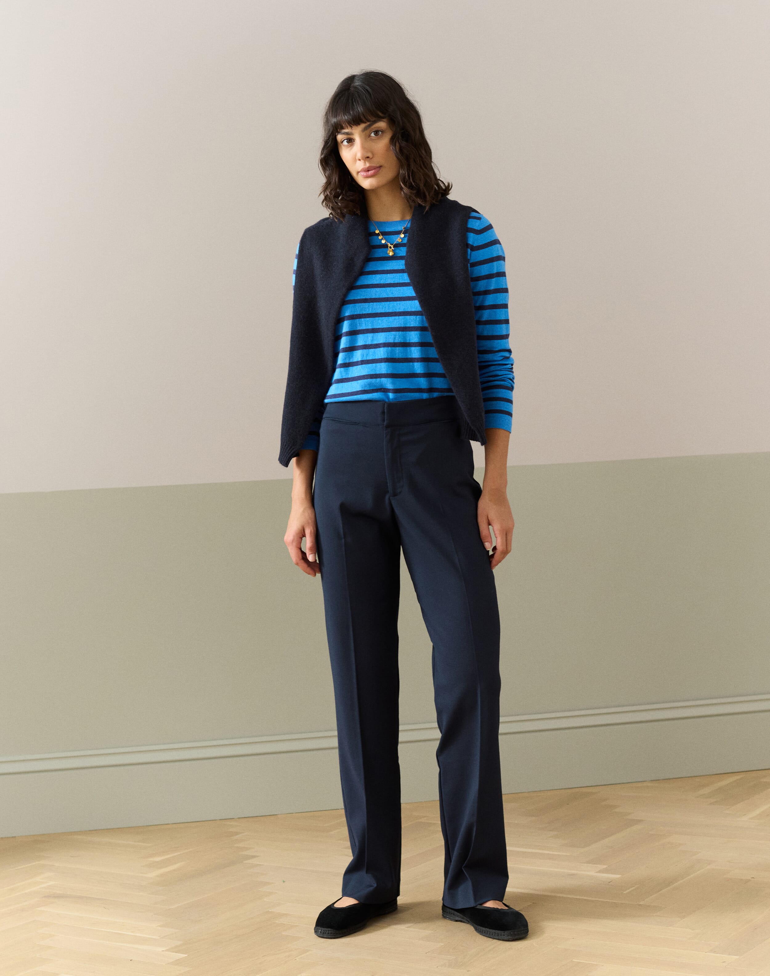 Cotton Knit Stripe T-Shirt
