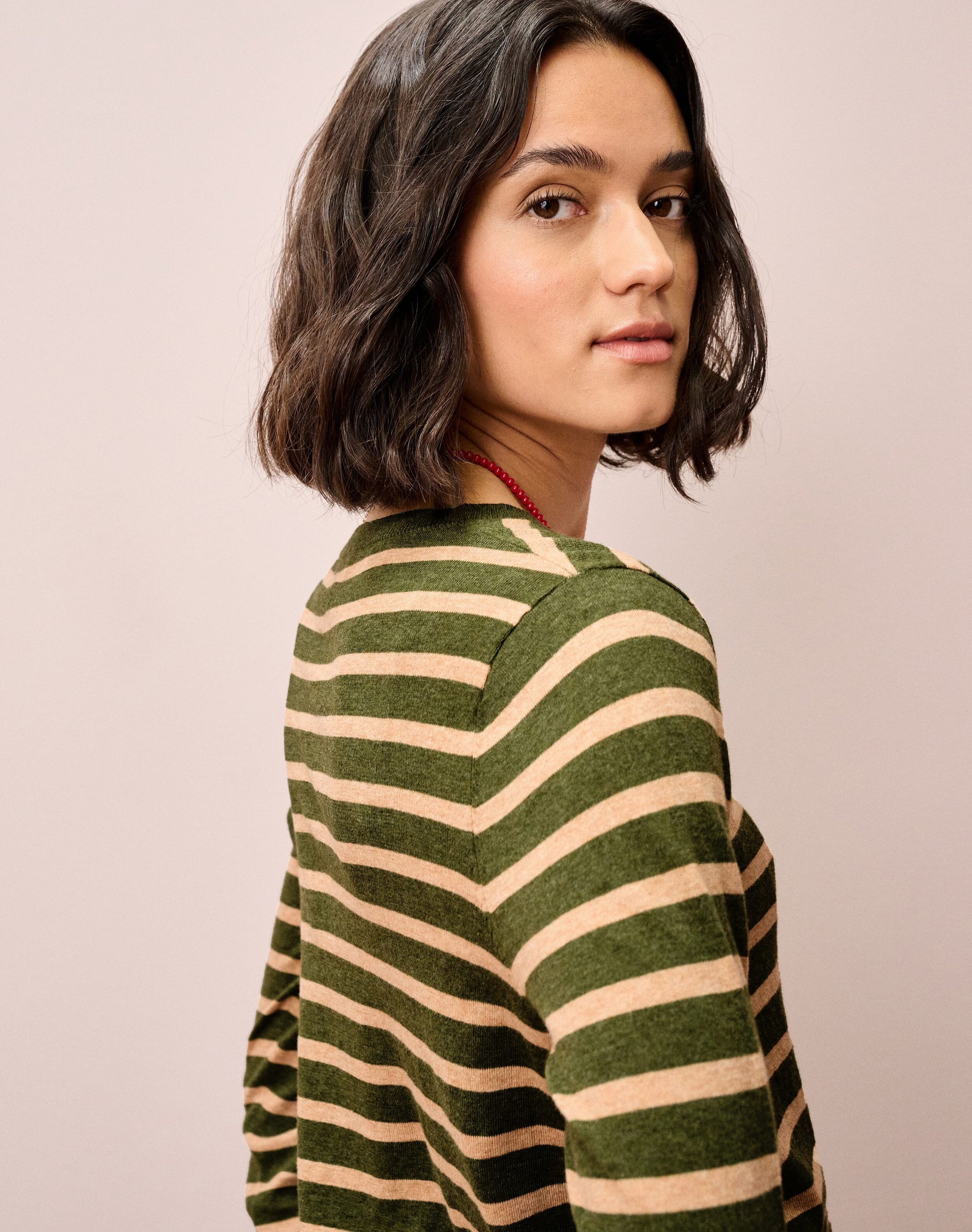 Cotton Knit Stripe T-Shirt