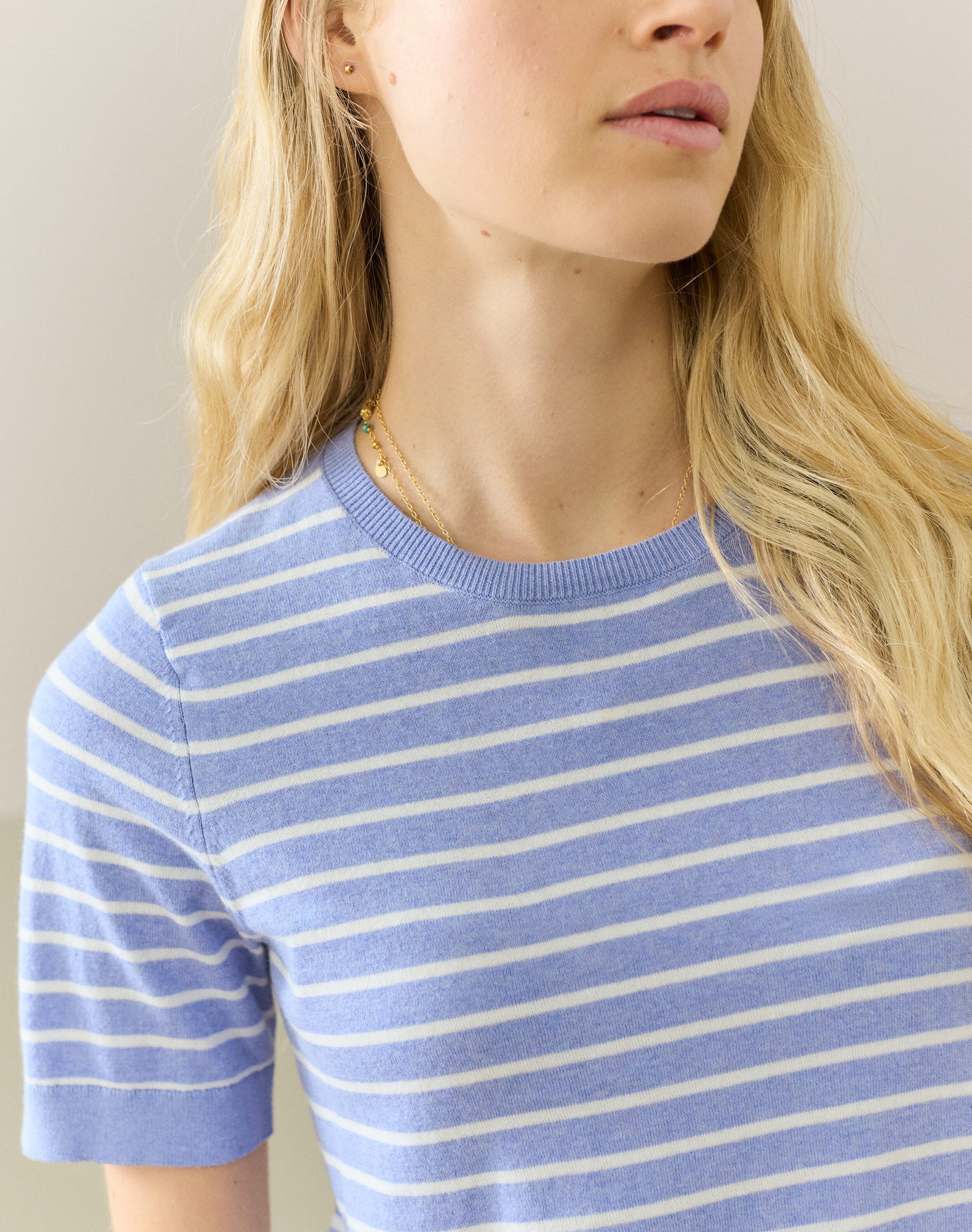 Cotton Knit Breton T-Shirt