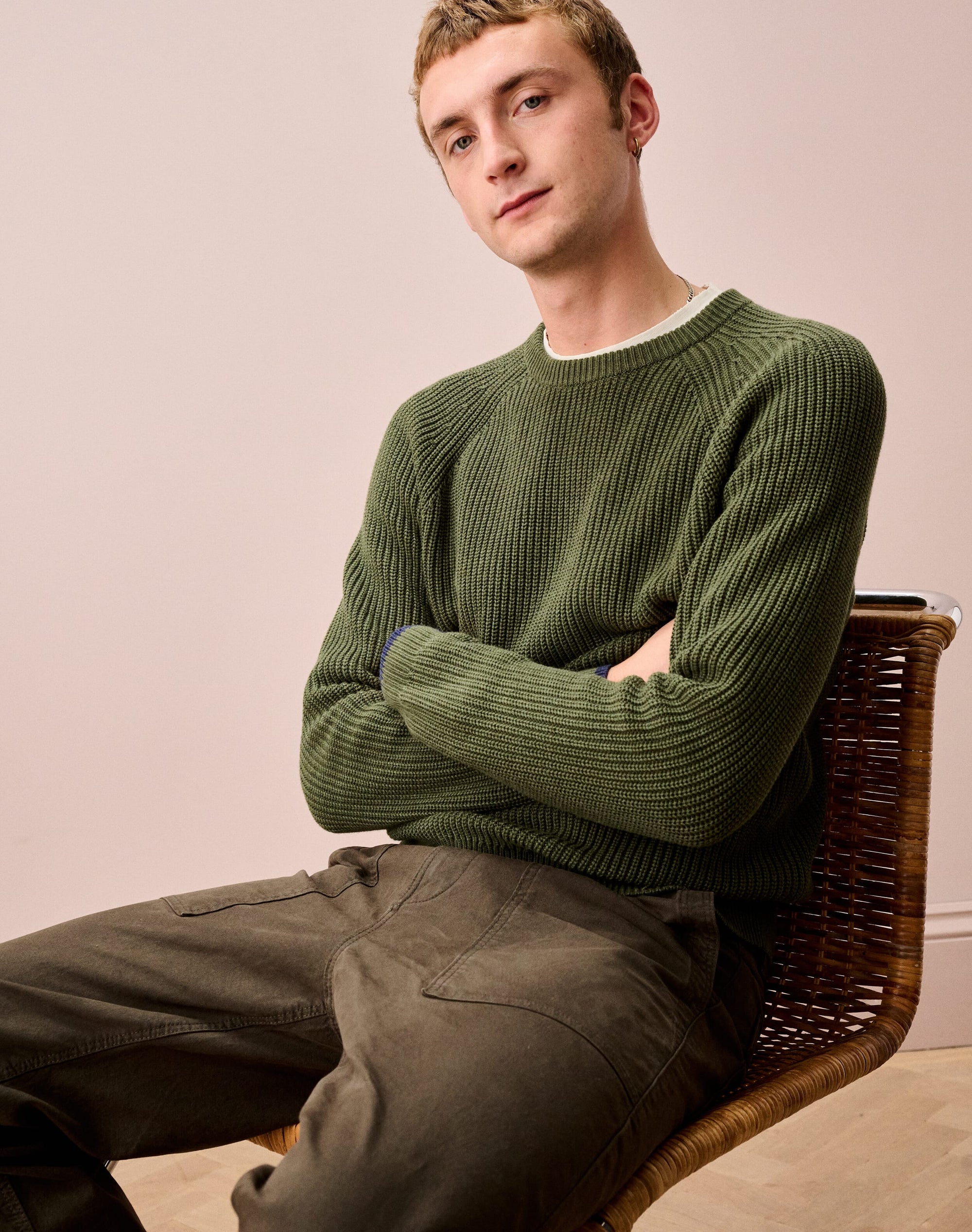 Cotton Knit Rib Jumper
