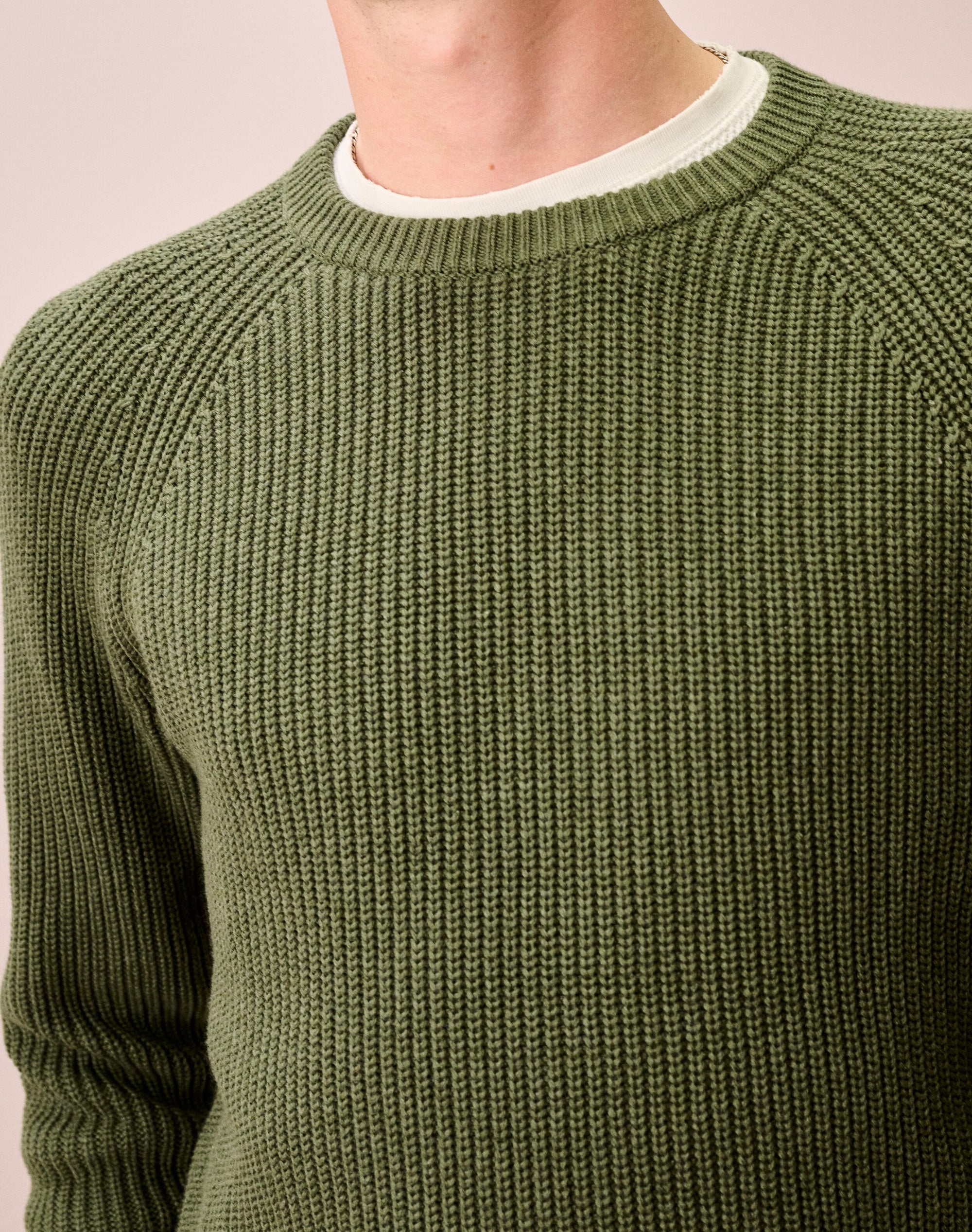Cotton Knit Rib Jumper