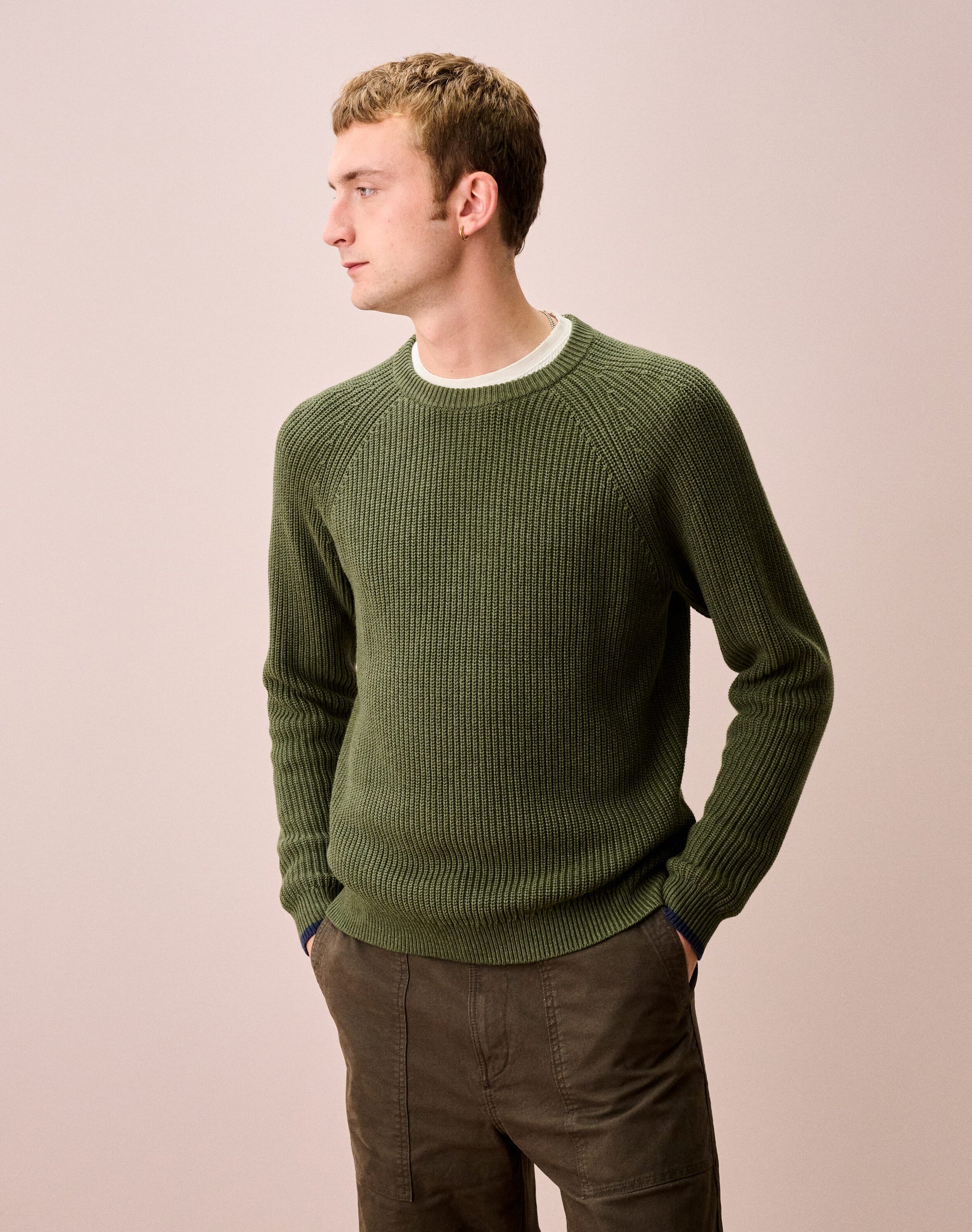 Cotton Knit Rib Jumper