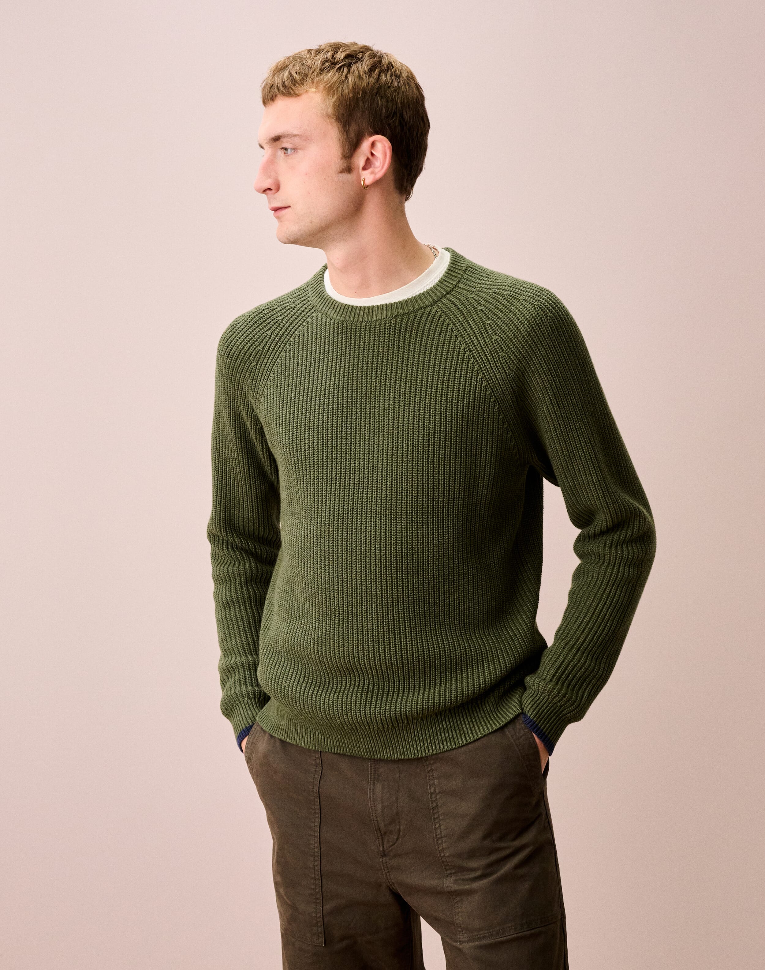 Cotton Knit Rib Jumper