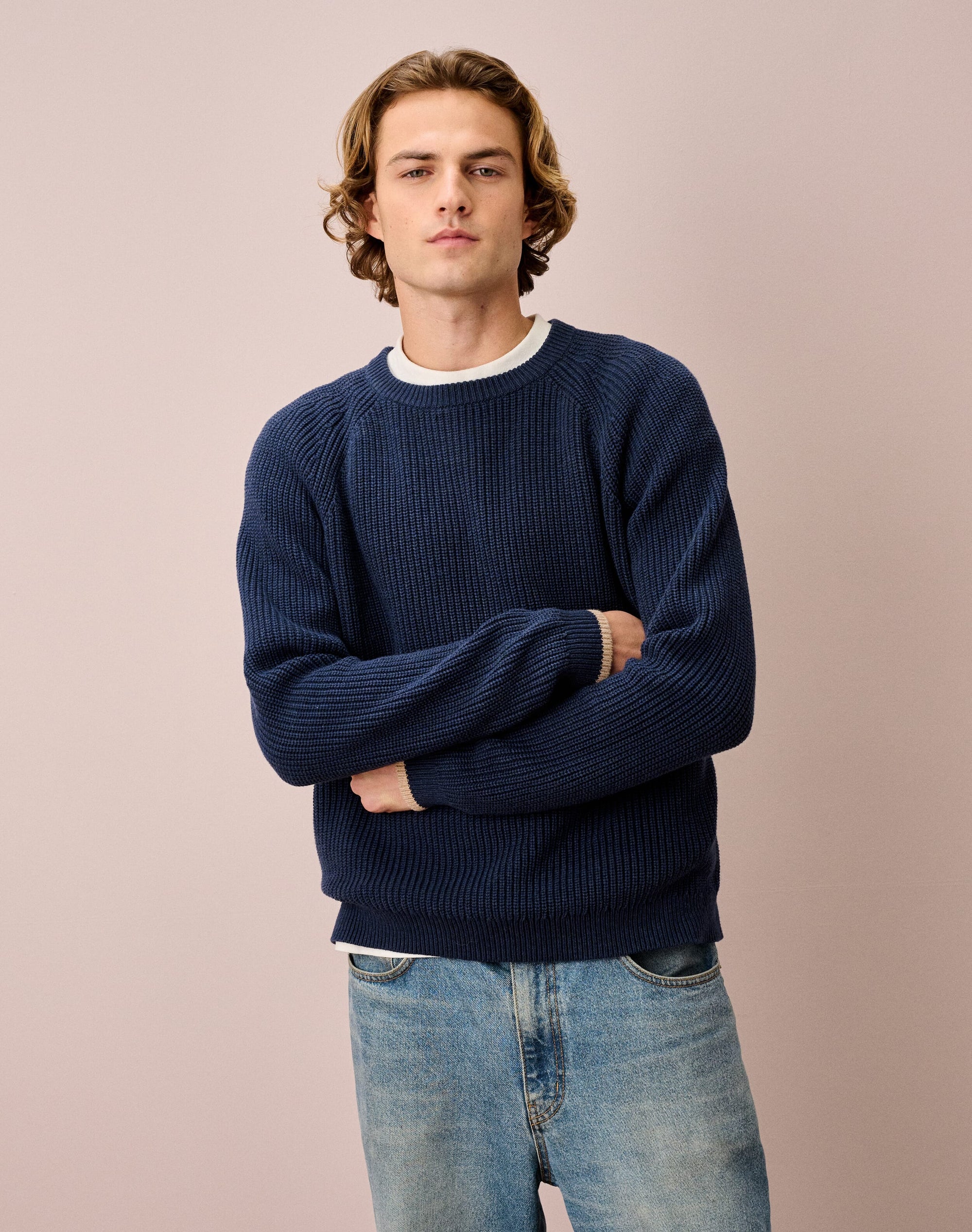 Cotton Knit Rib Jumper