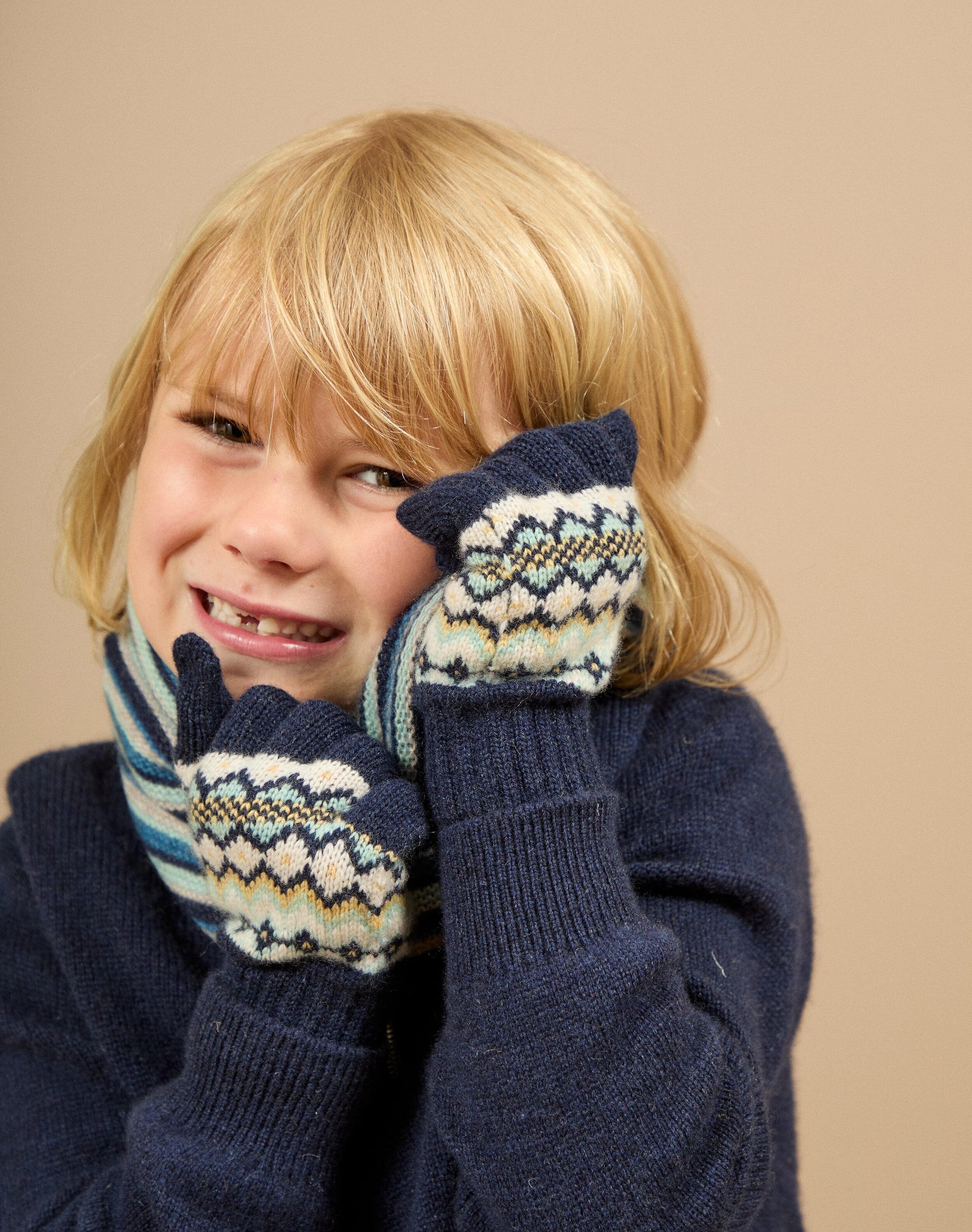Cashmere Folk Fair Isle Gloves